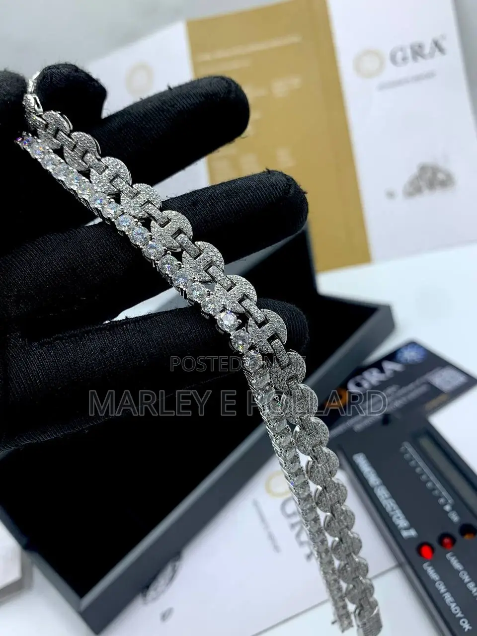 VVS Moissanite Diamond Ball Link