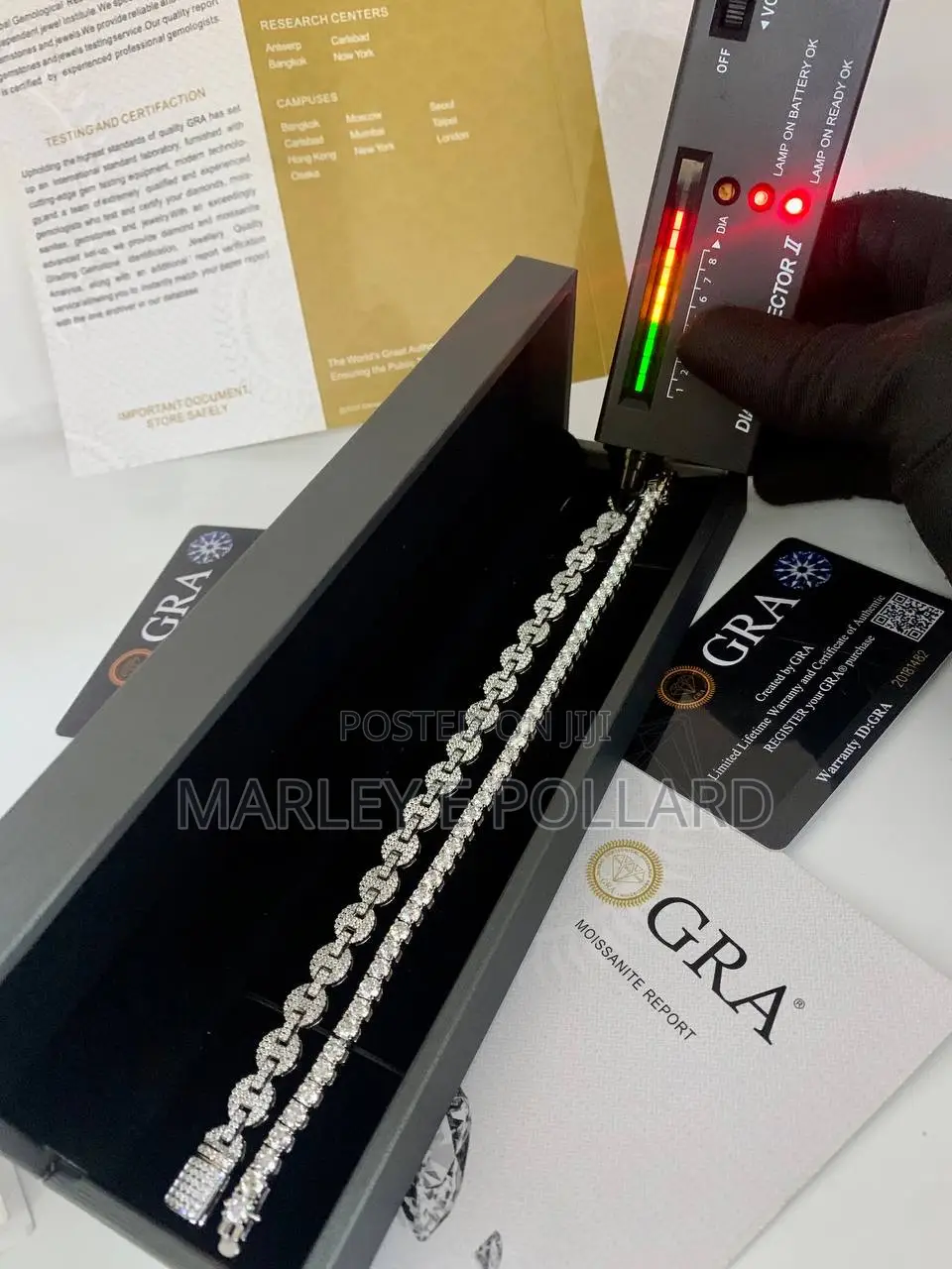 VVS Moissanite Diamond Ball Link