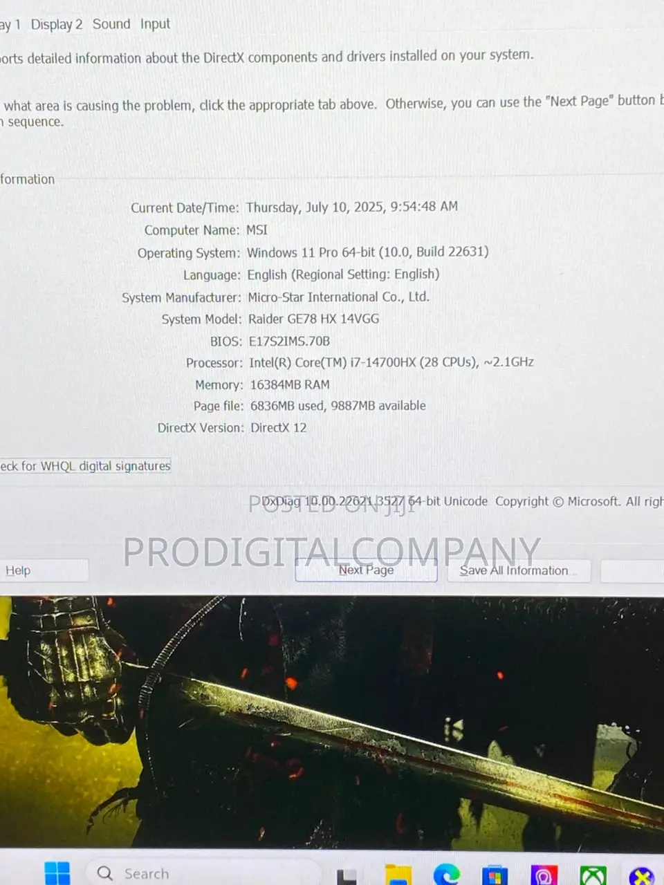Laptop MSI Raider GE78HX 16GB Intel Core i7 SSD 1T