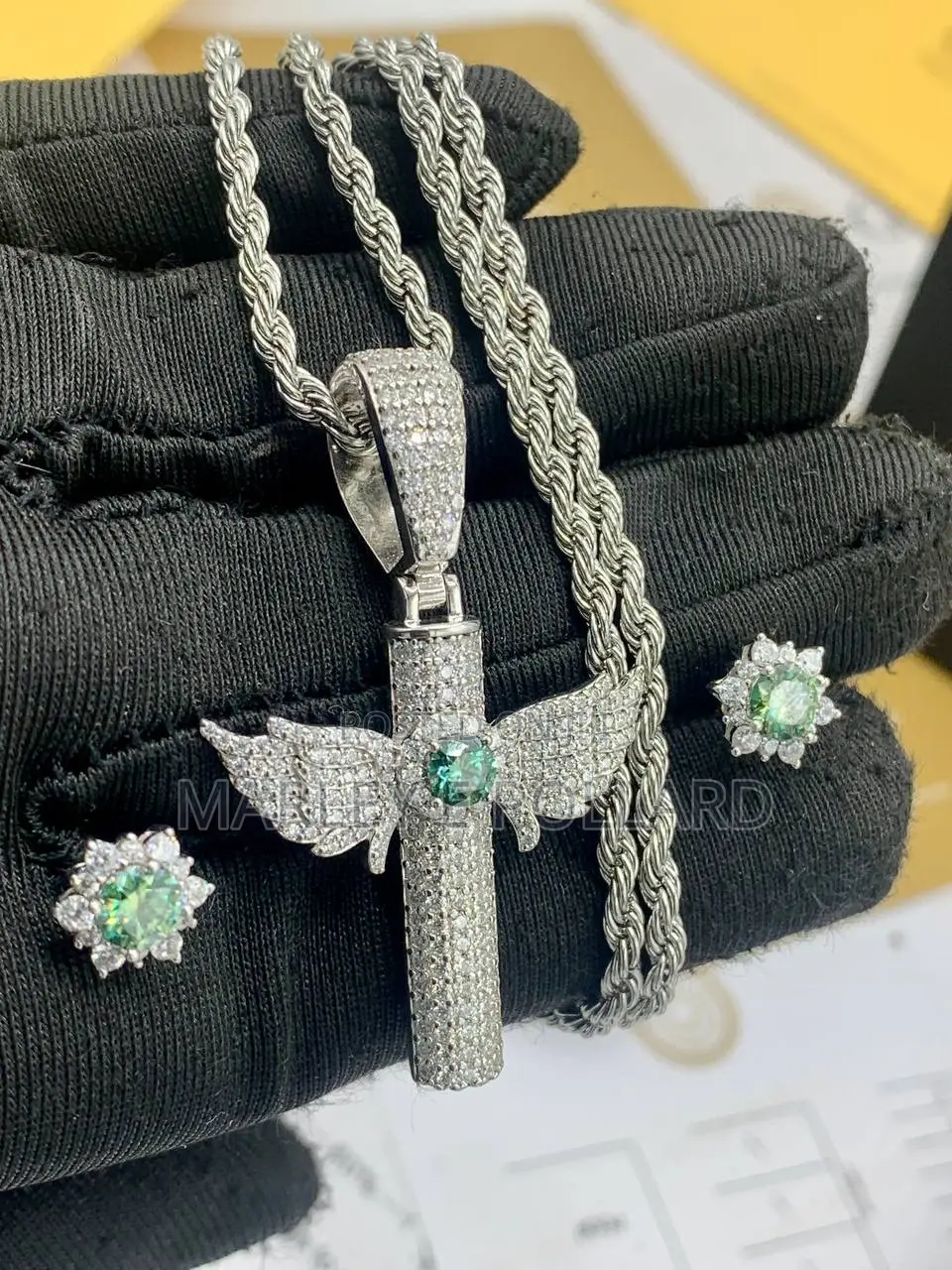 Bird Cut Vvs1 Moissanite Sterling Silver Diamond Necklace