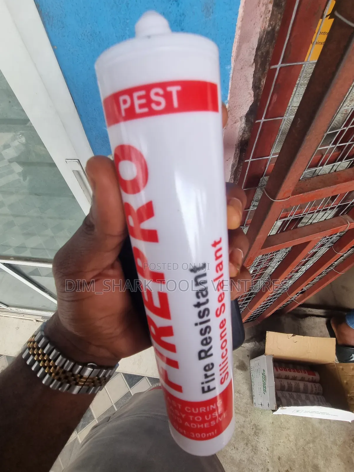 Tube of Rockwool Firepro High Expansion Intumescent Sealant