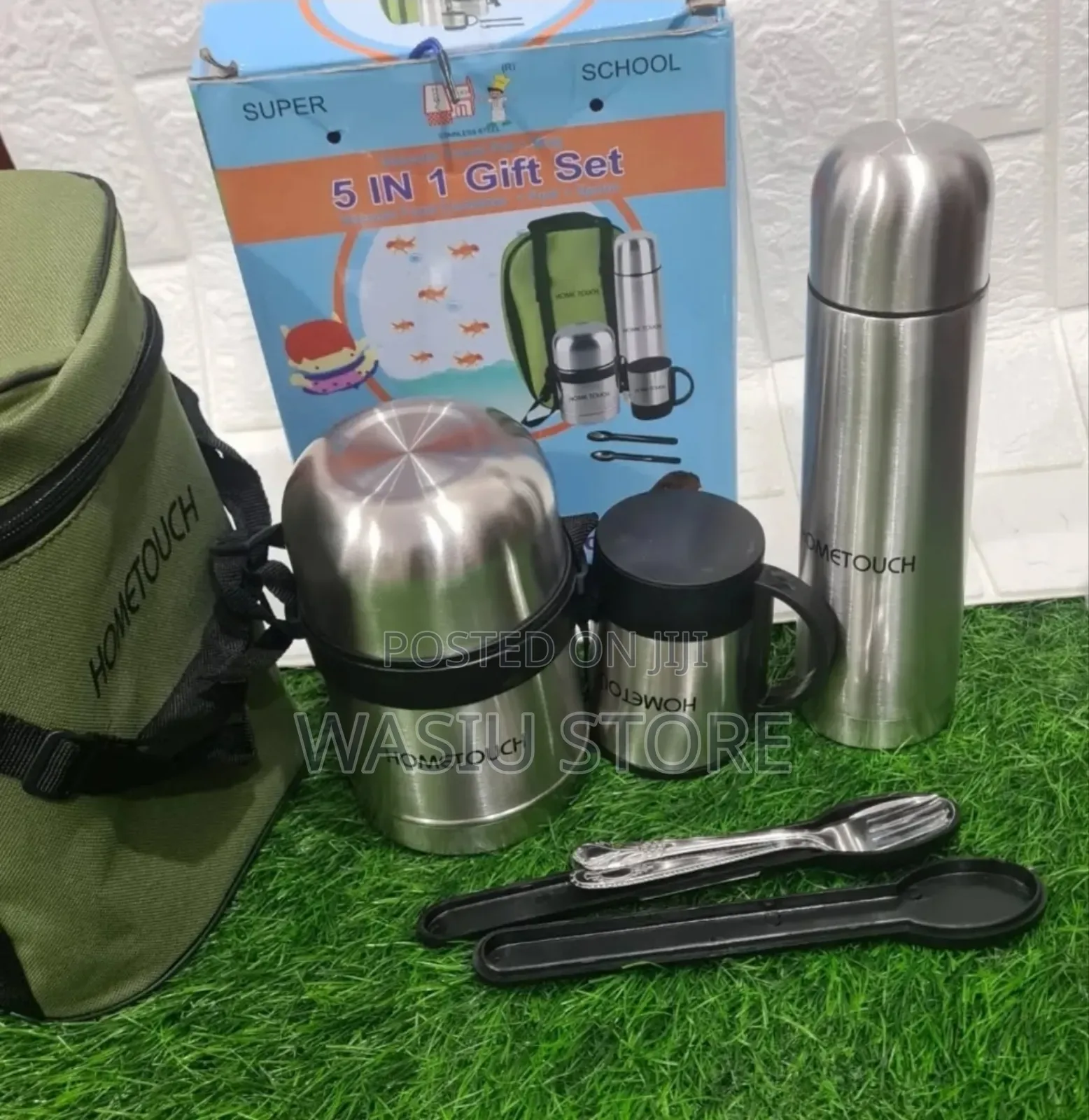 Home Touch Stainless Steel Food Flask Set - 5 in 1 Set