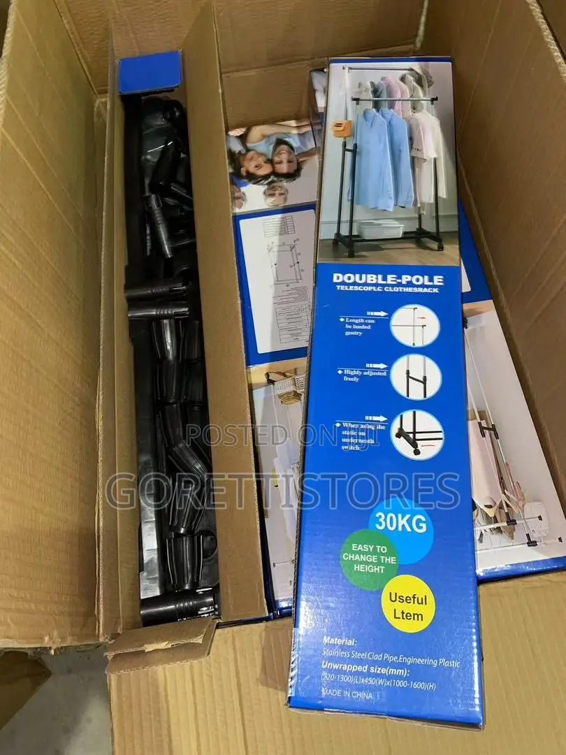 Double Pole Telescopic Cloth Rack