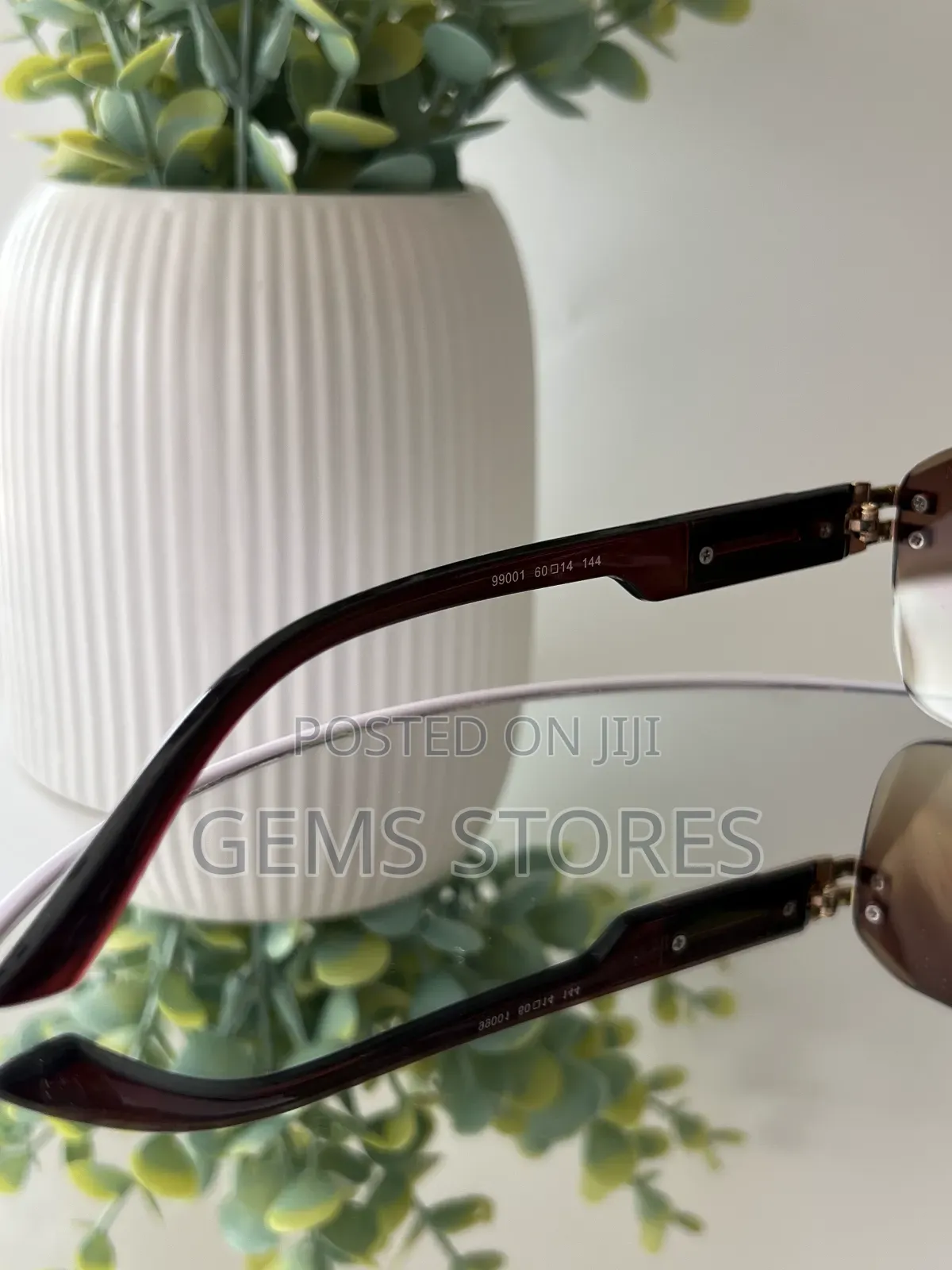 Lv-Inspired Luxury Rimless Sunglasses–Brown Gradient Lenses