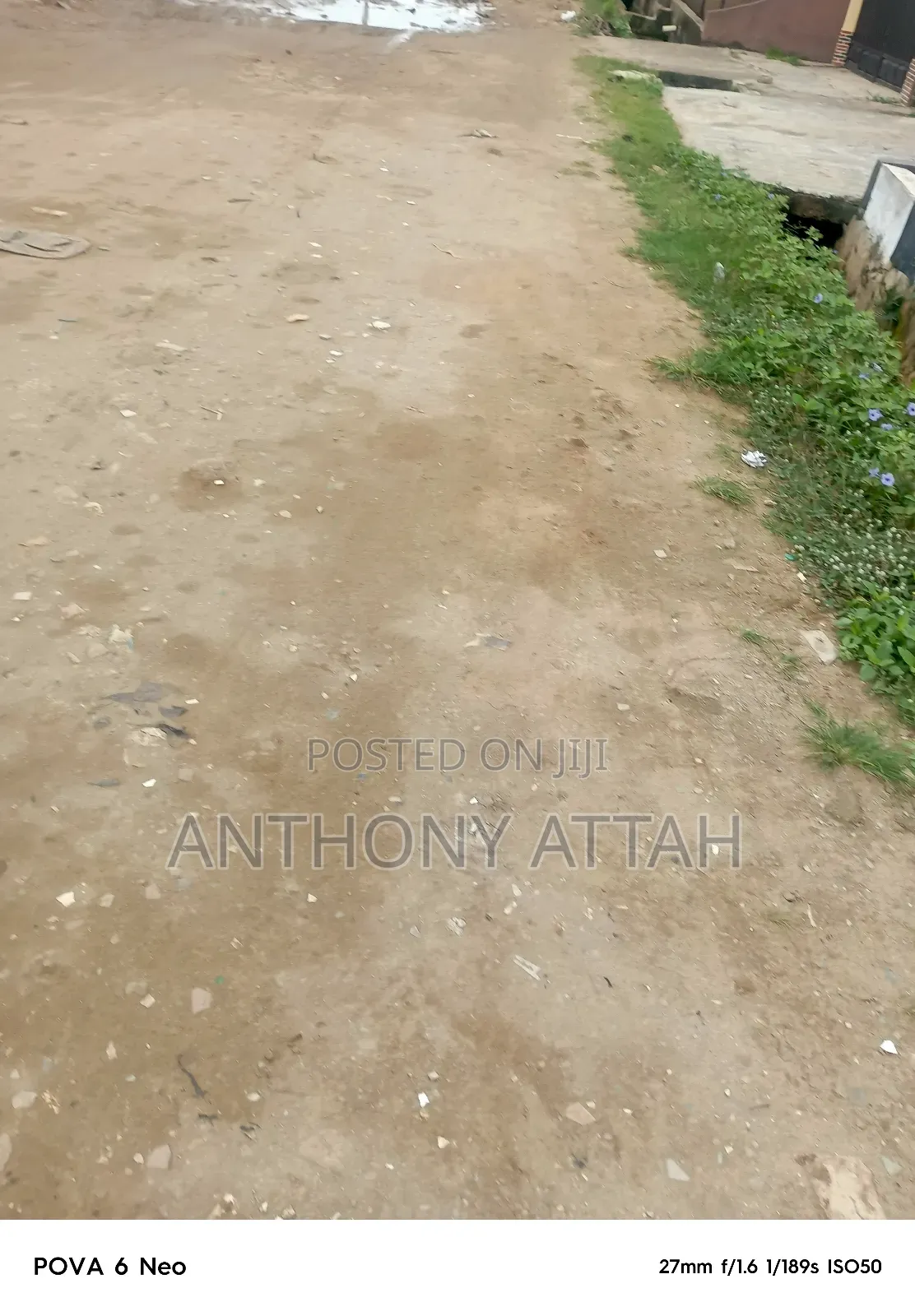 An Half Plot of Land Fenced Gated at Ipaja