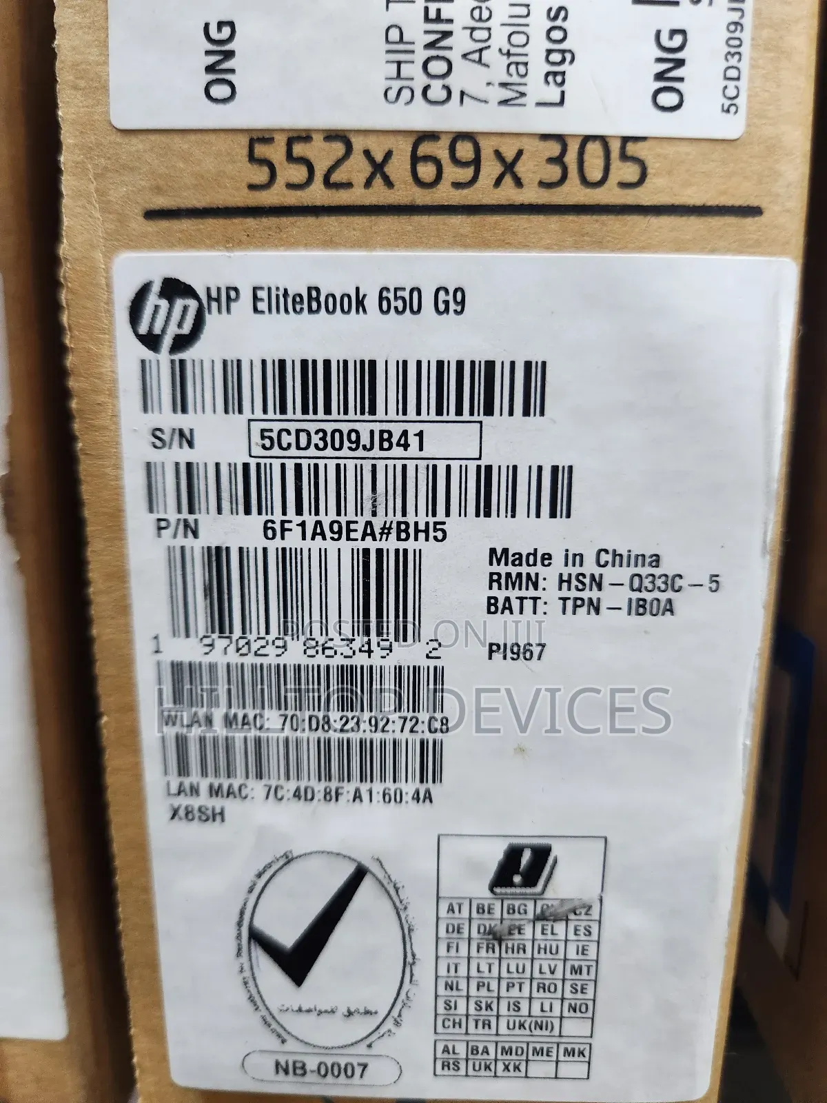 New Laptop HP EliteBook 655 G9 16GB Intel Core I7 SSD 512GB