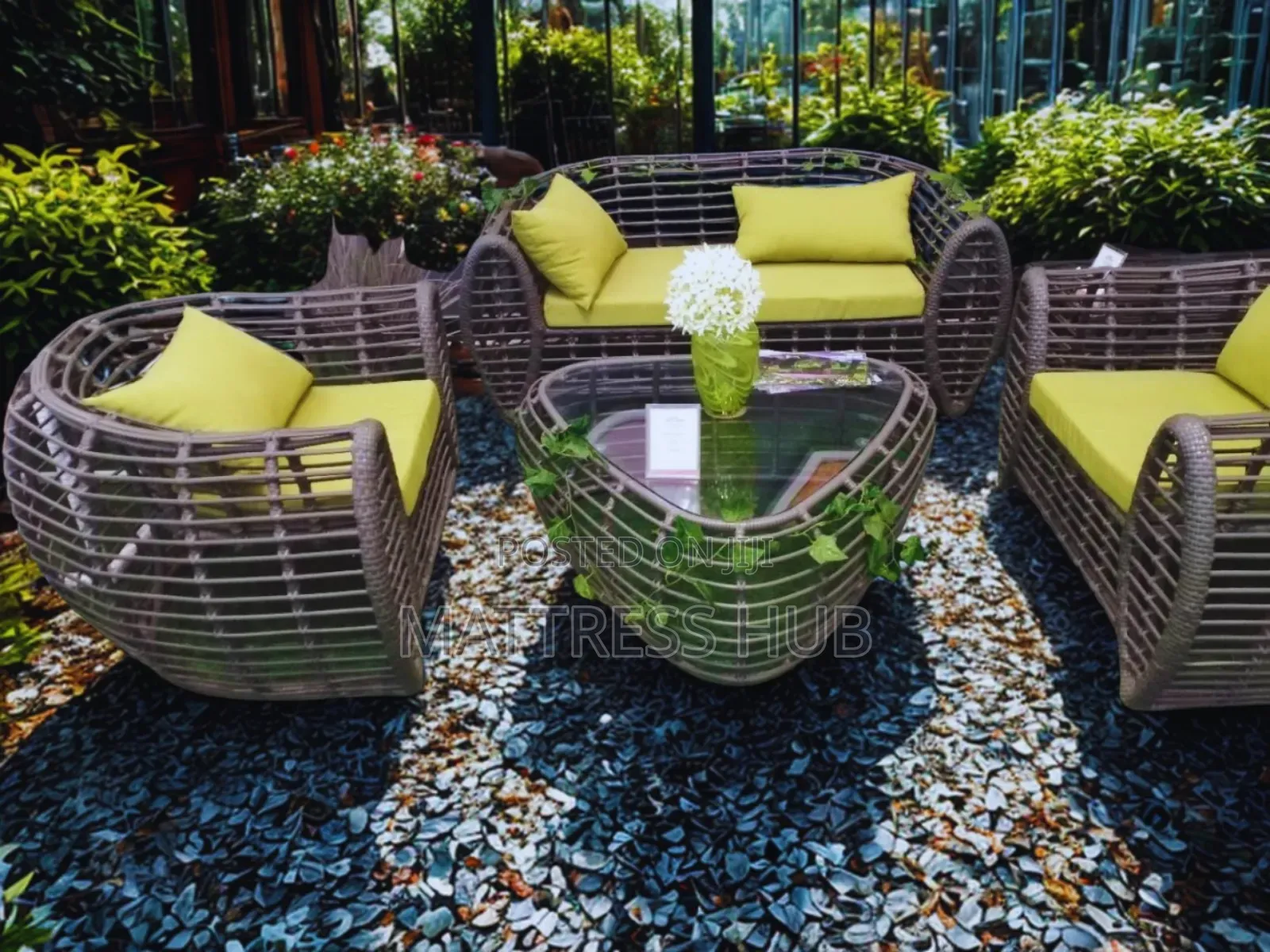 Elegant Rattan Chair 2 by 1 Set