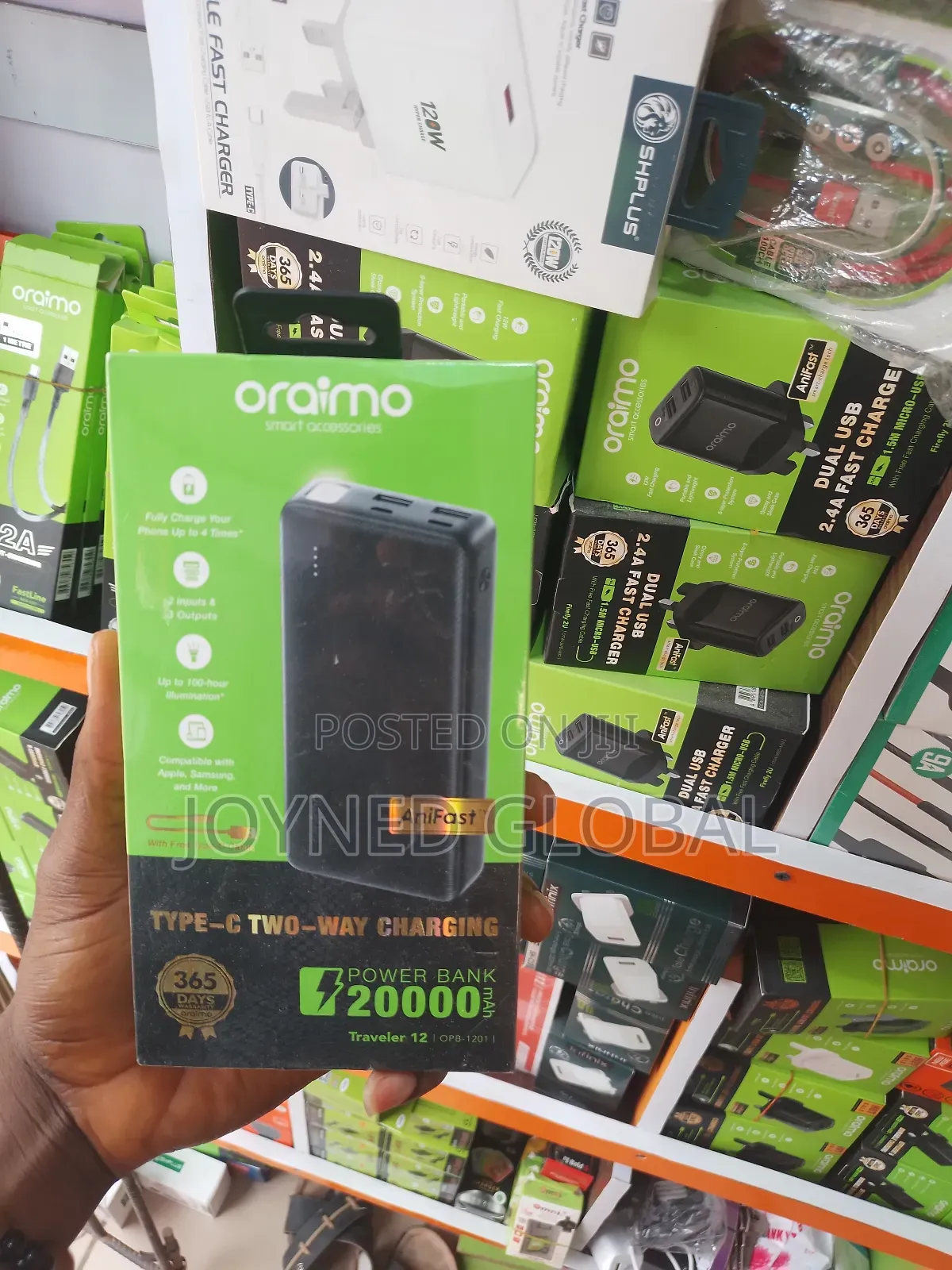 Oraimo 20000mah With Type-C in Put and Output