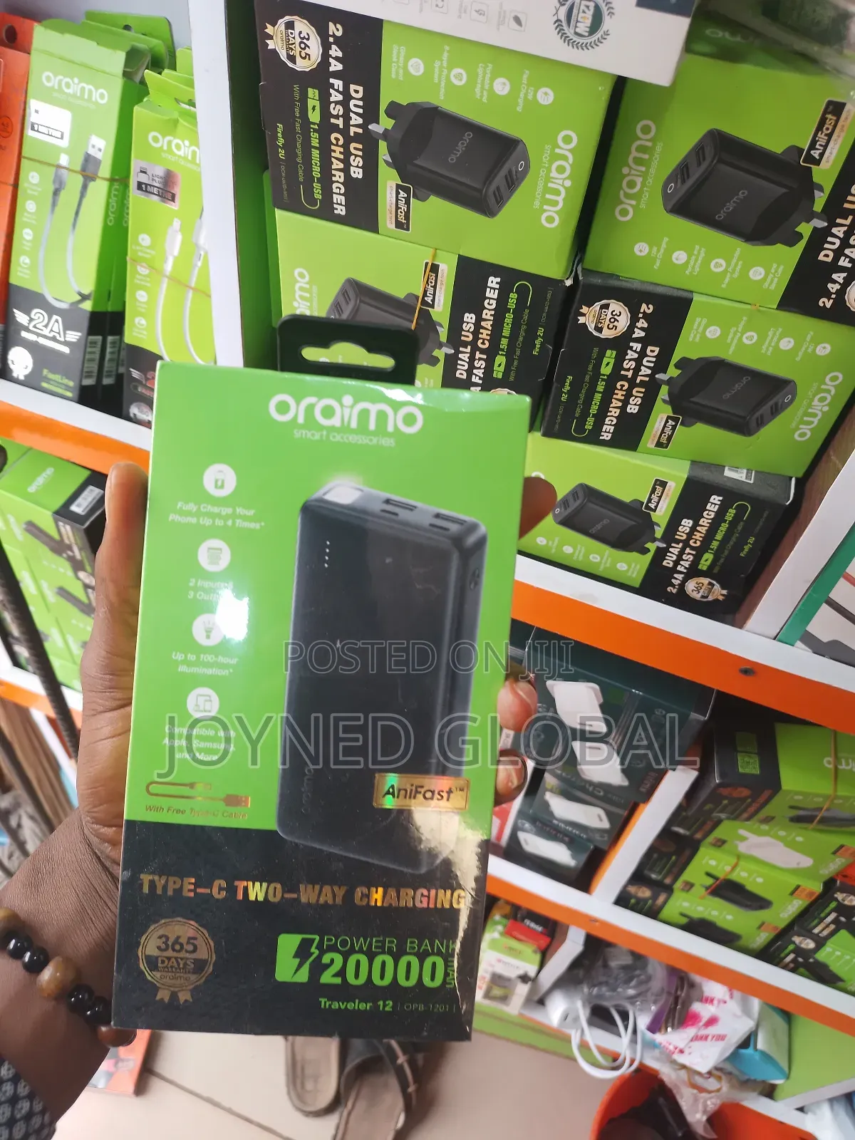 Oraimo 20000mah With Type-C in Put and Output
