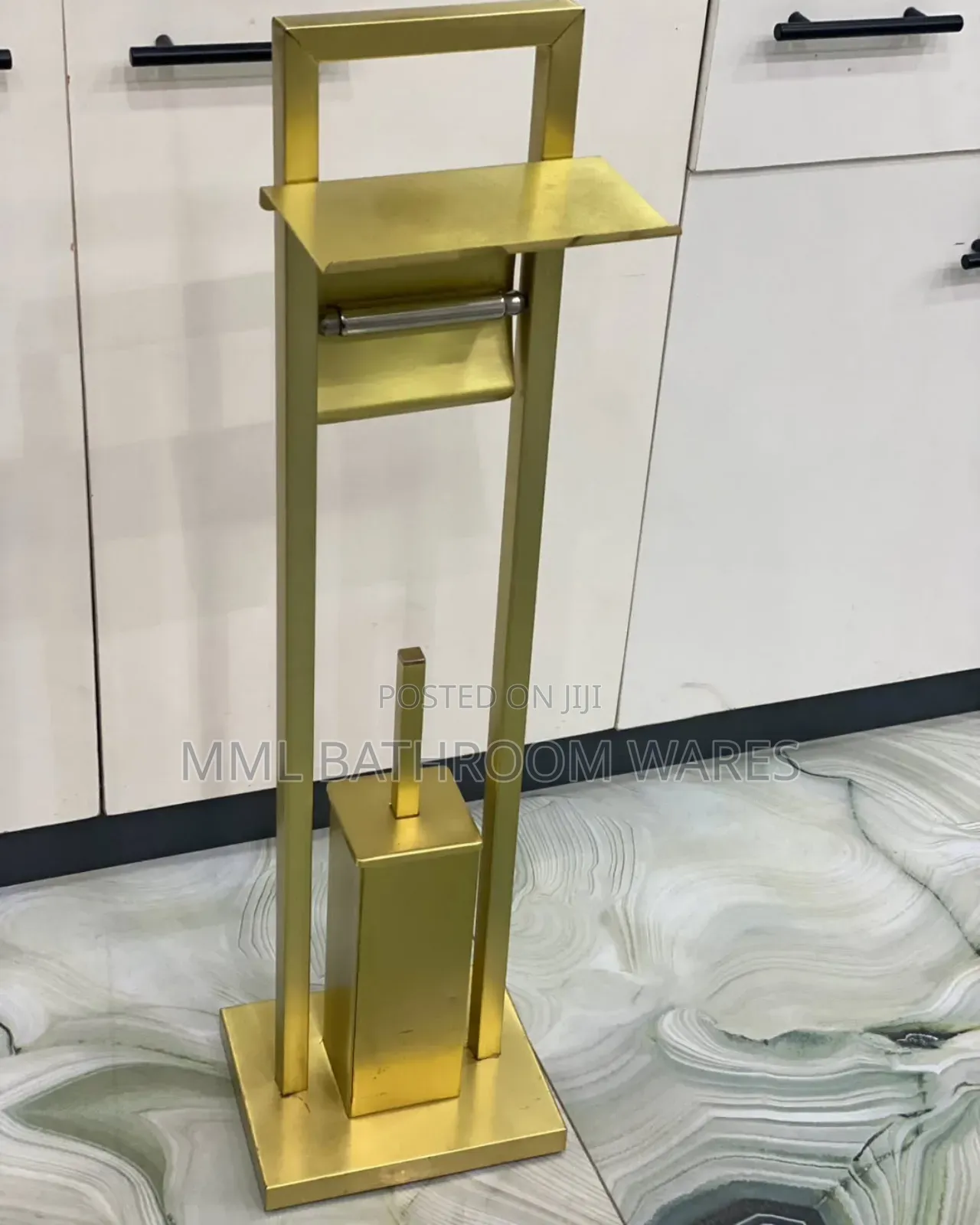 Freestanding Tissue Holder With Storage Rack Toilet Brush