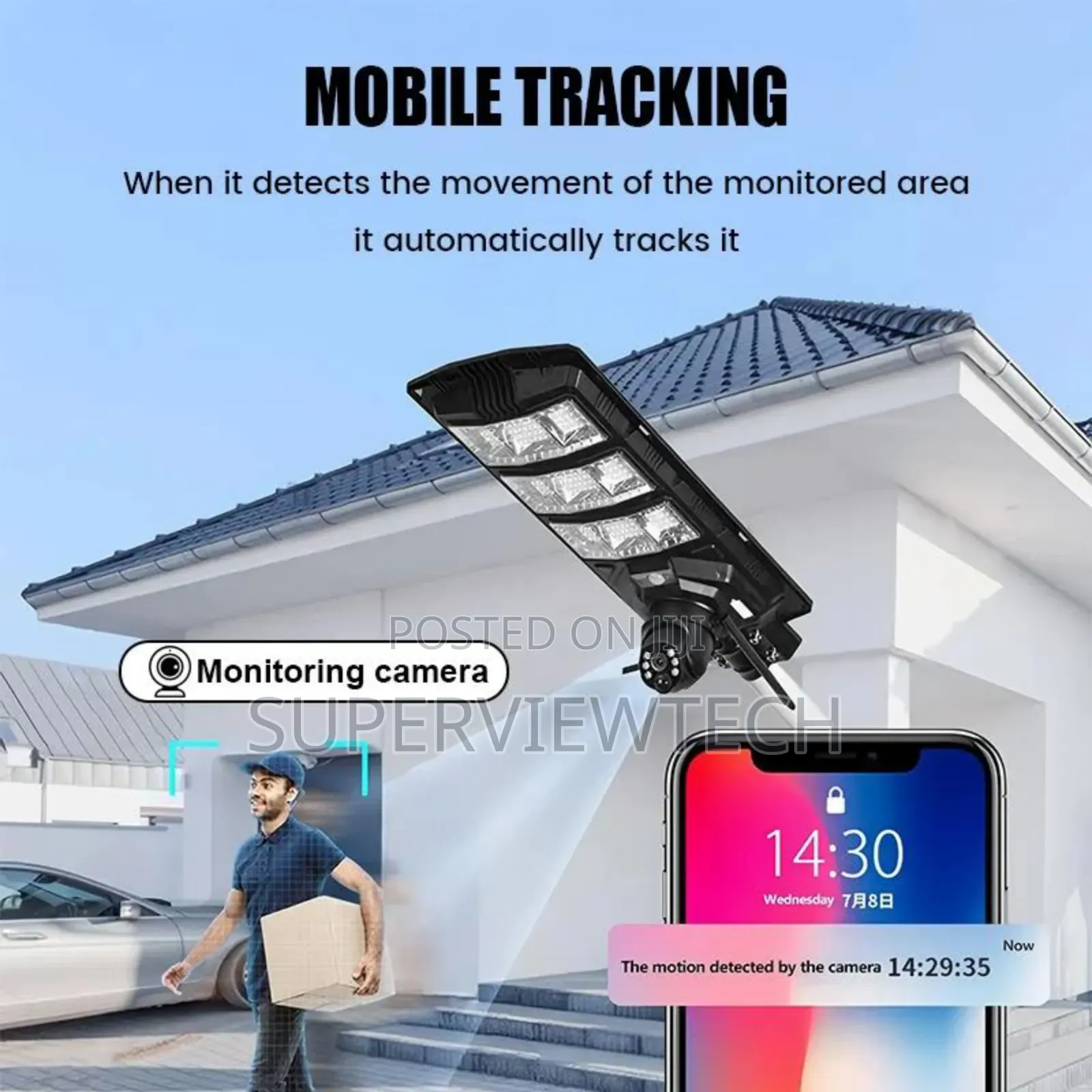Solar Street Light 3 Lens Cctv Camera