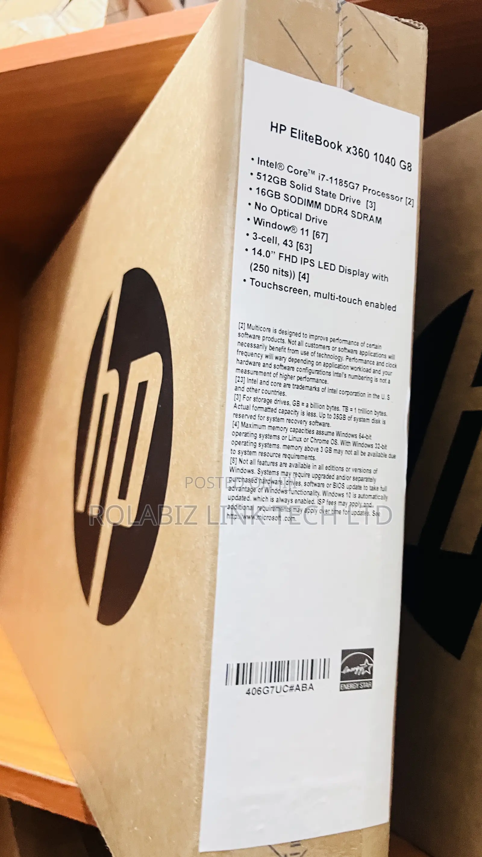New Laptop HP EliteBook 1040 G8 16GB Intel Core I7 SSD 512GB