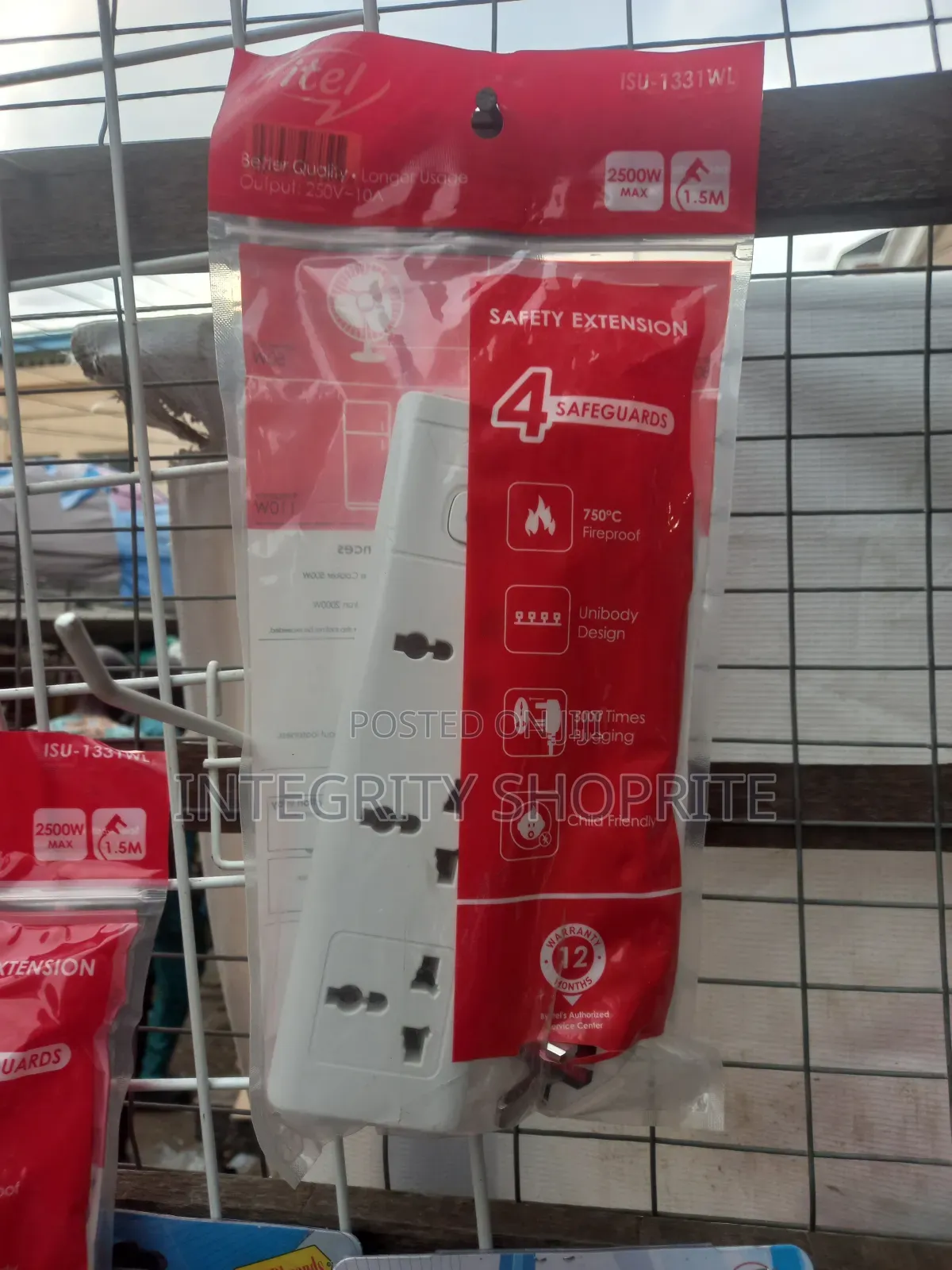 4 Ways Safety Electrical Socket Extension