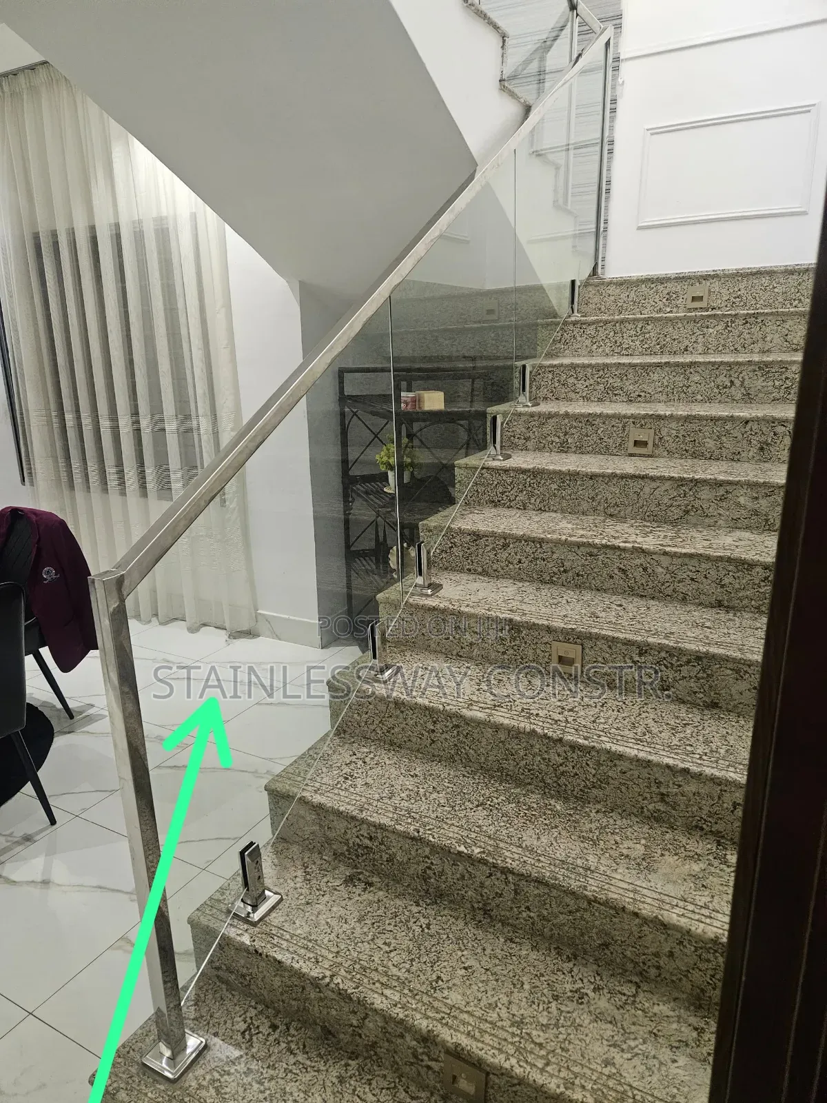 Tampered Plain Glass Railing With Spigot Base Hollow Pipe