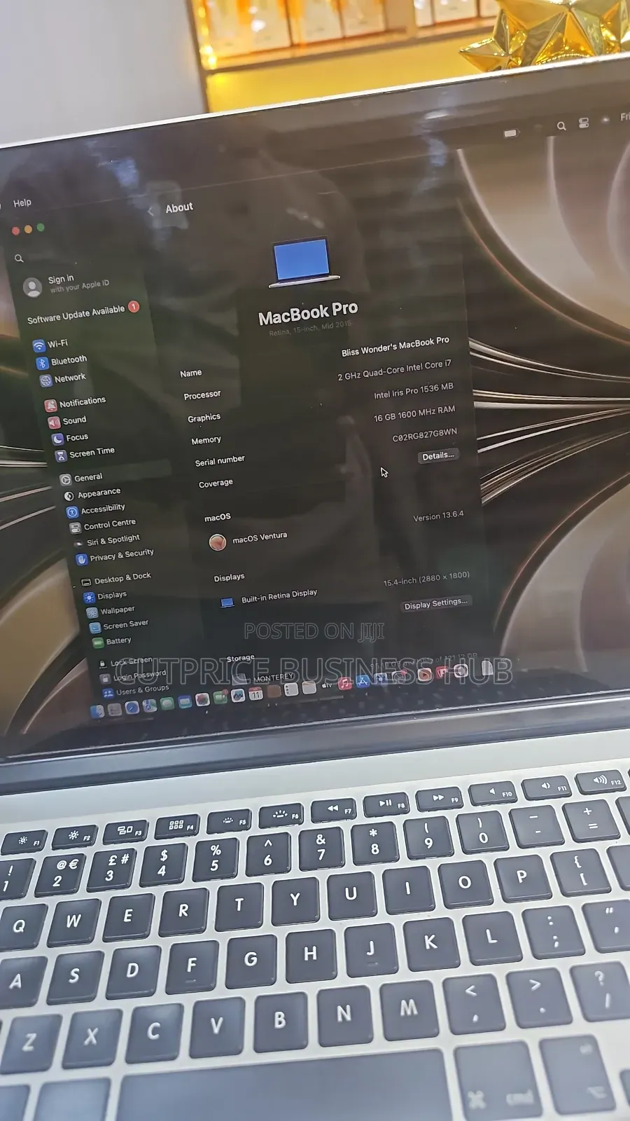 Laptop Apple MacBook Pro 2015 16GB Intel Core I7 SSD 128GB