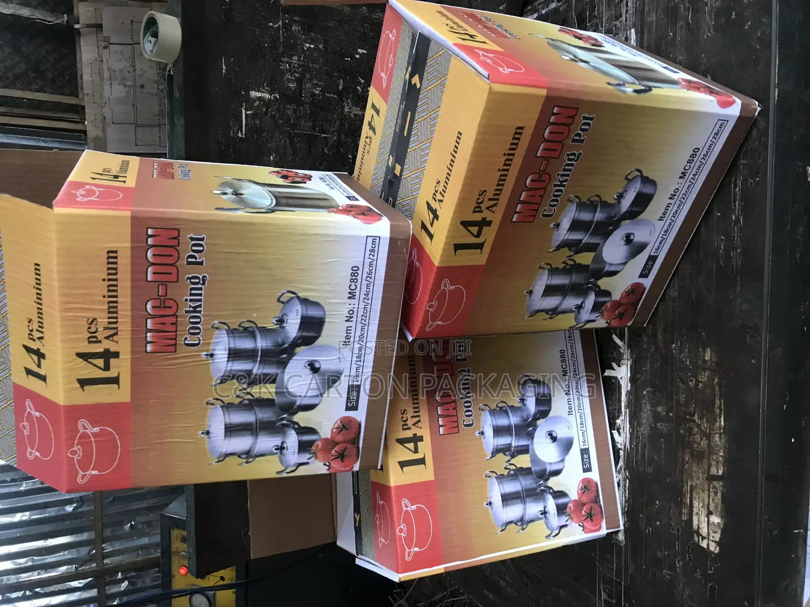 Set of Put Full Branded Carton Box