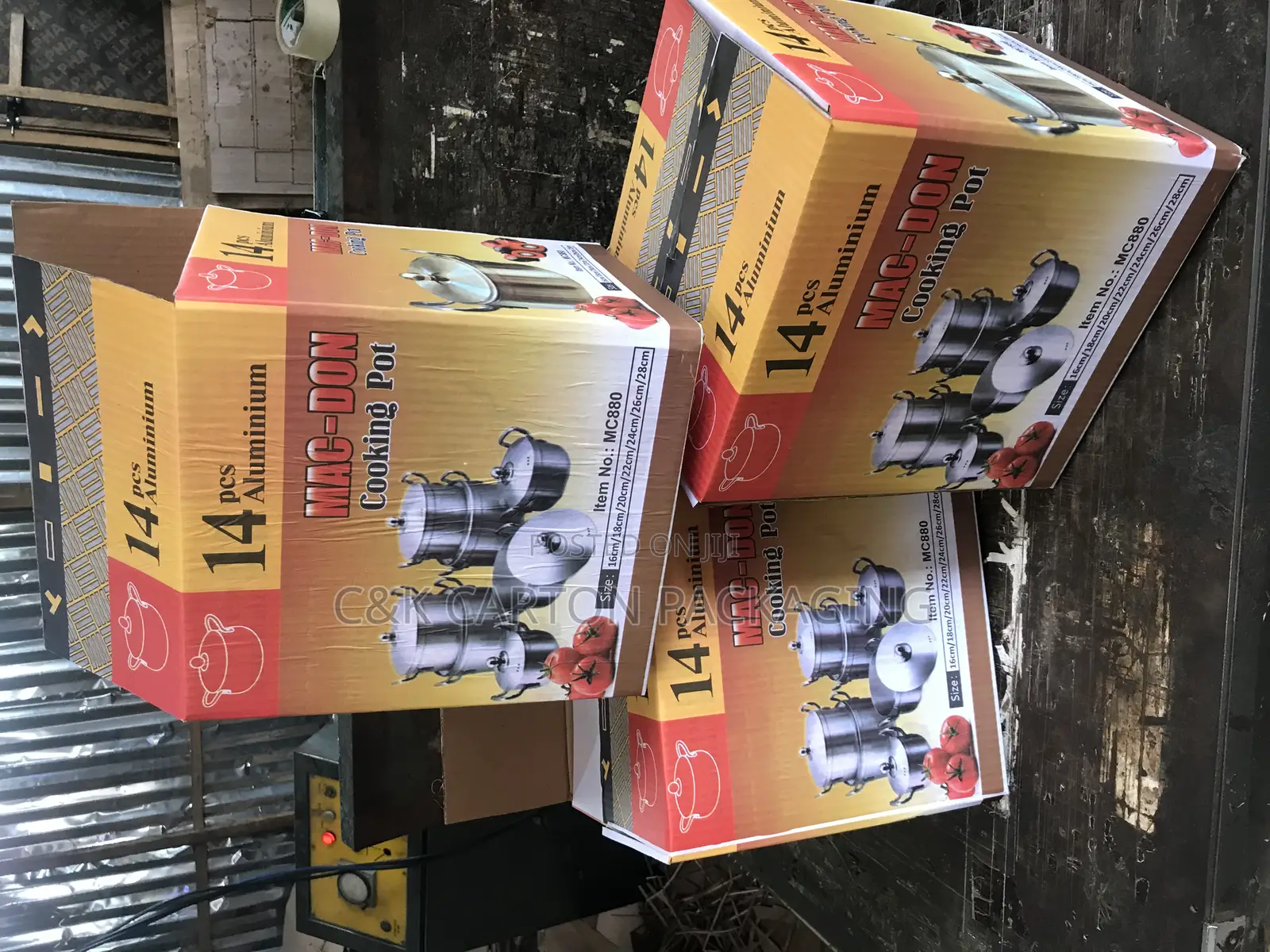 Set of Put Full Branded Carton Box