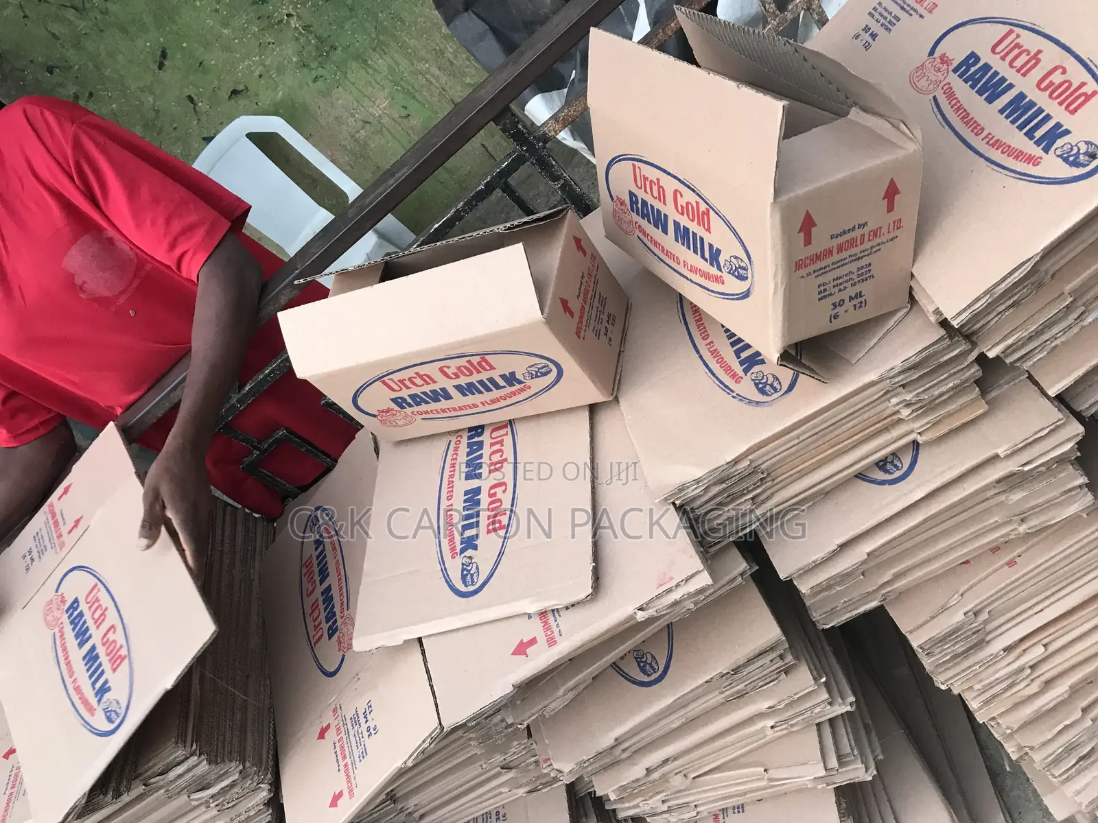 Raw Milk Powder Two Colour Printed Carton Box