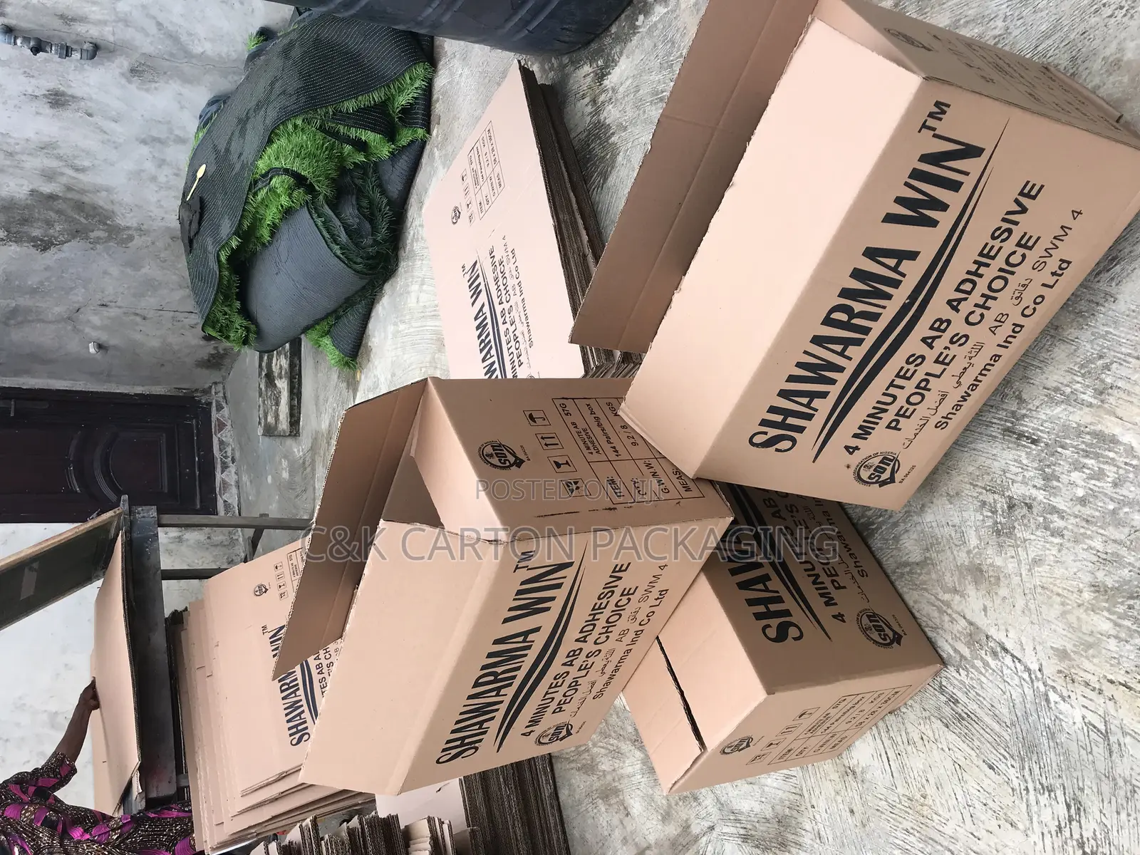 Shawarma Super Glue Carton Box One Colour Printed