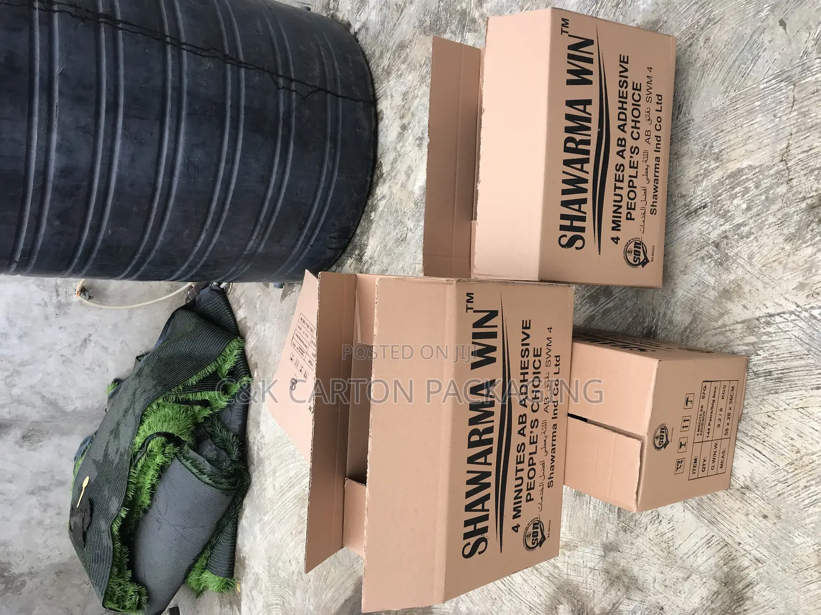 Shawarma Super Glue Carton Box One Colour Printed