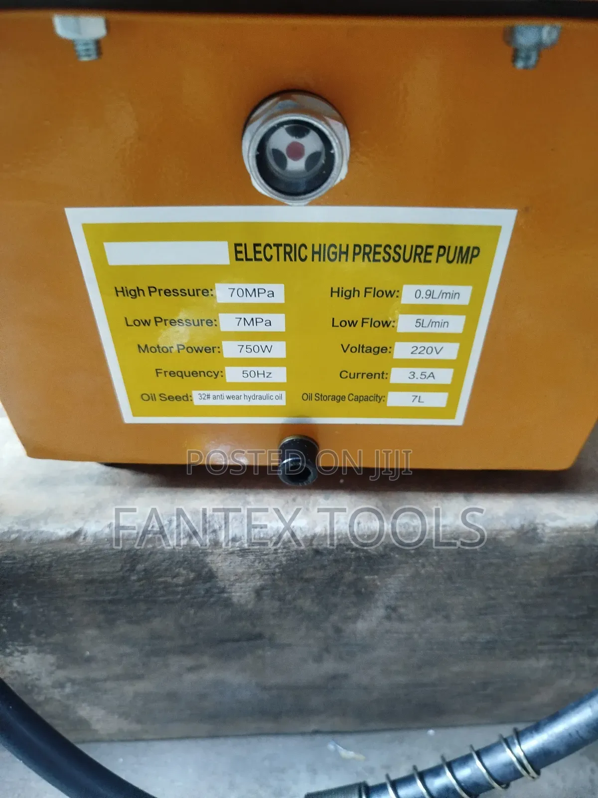 Electric High Pressure Hydraulic Pump.(Double Hose).