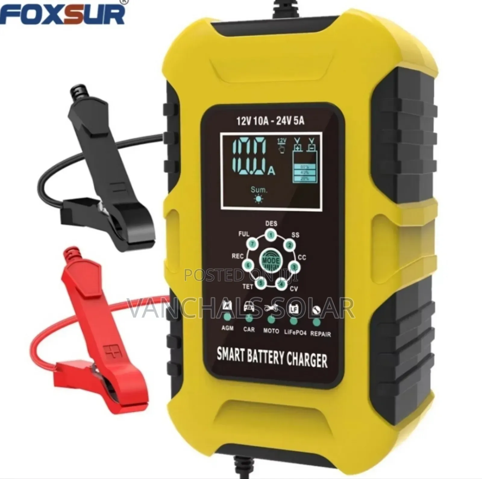 Battery Charger Lithium Lifepo4/Lead Acid 12/24v 10a