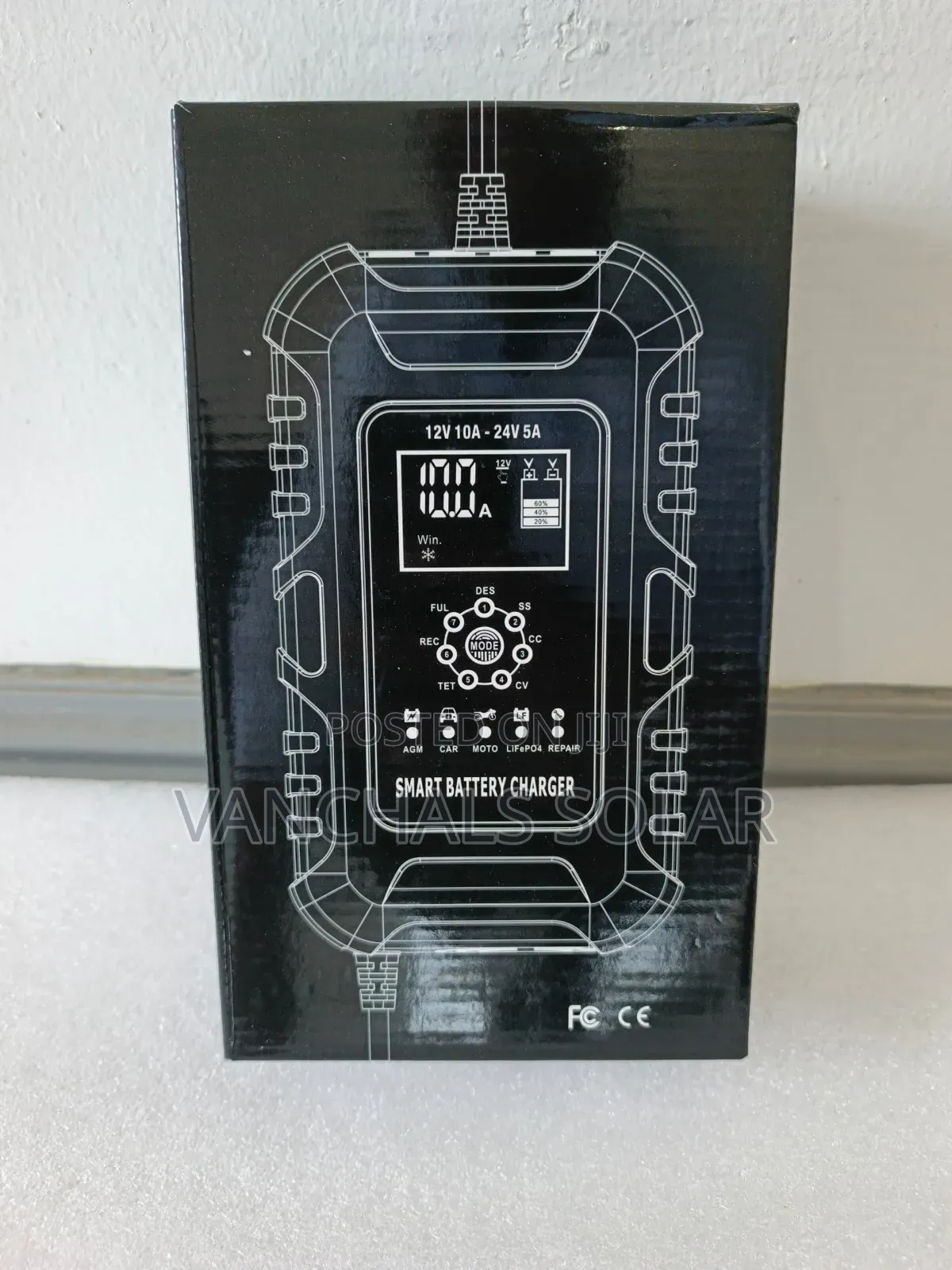 Battery Charger Lithium Lifepo4/Lead Acid 12/24v 10a