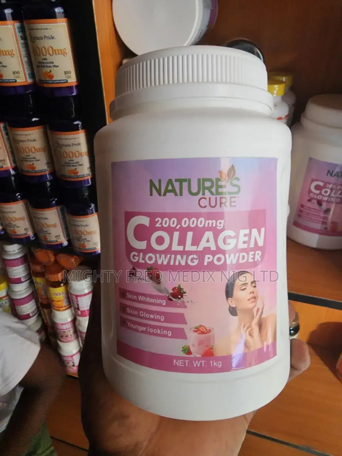 Nature's Cure Collagen Glowing Powder 200,000mg