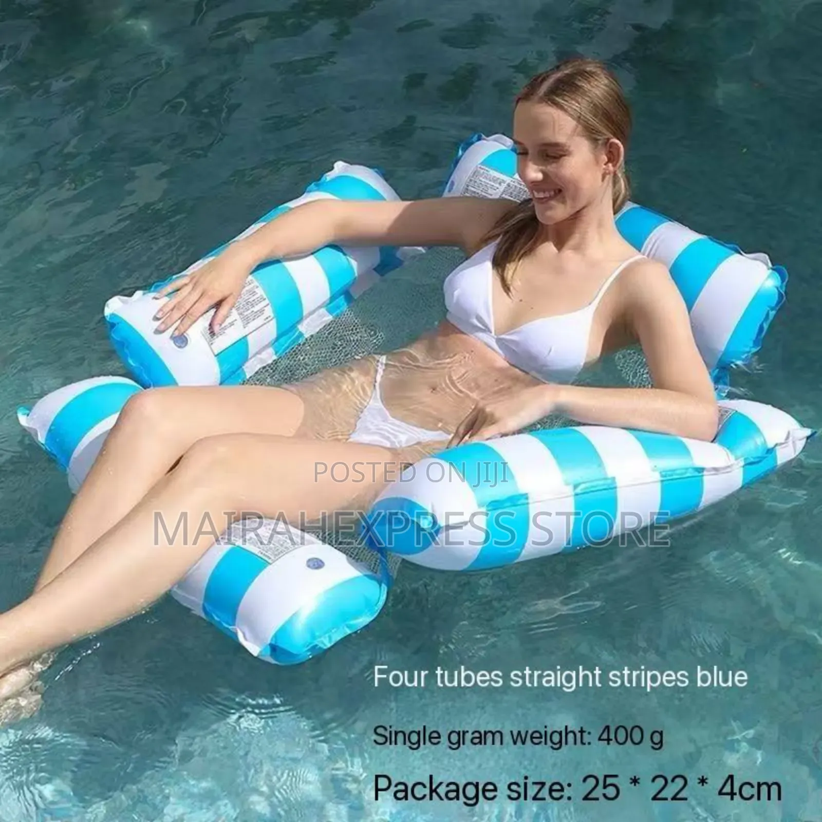 Inflatable Water-resistance Lounger Floater With Backrest