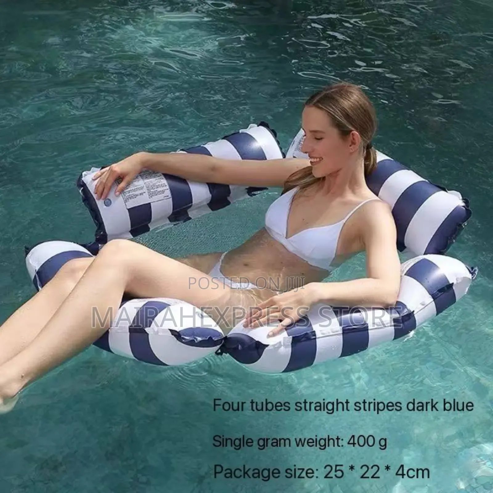 Inflatable Water-resistance Lounger Floater With Backrest
