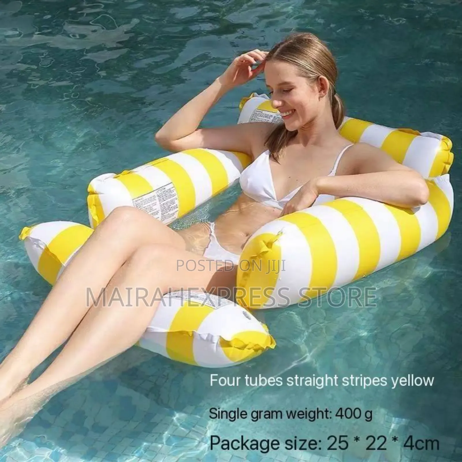 Inflatable Water-resistance Lounger Floater With Backrest