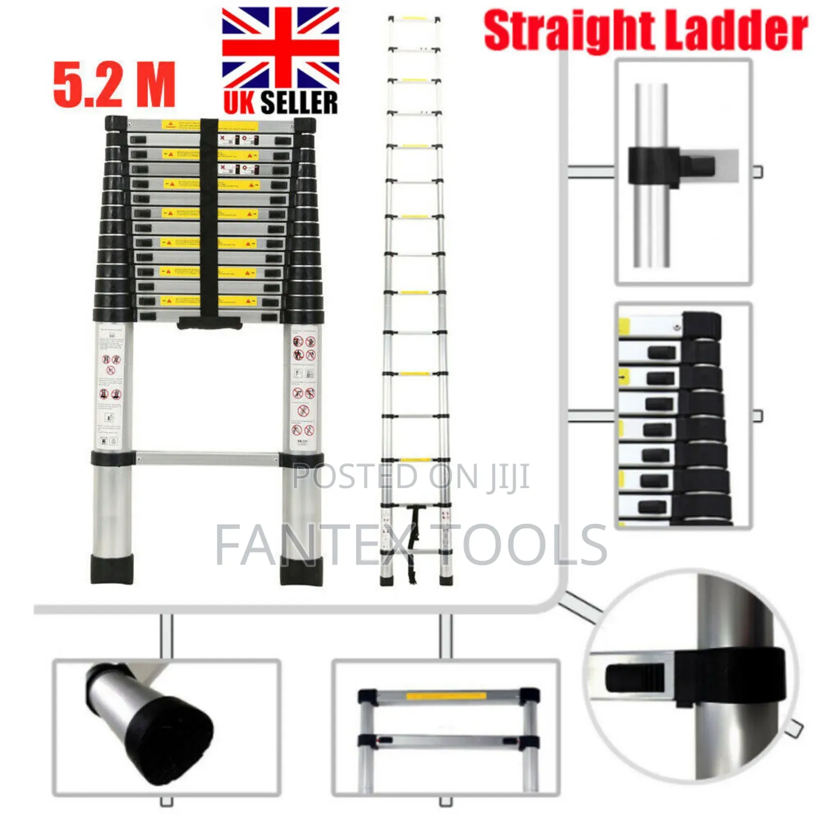 Aluminium Telescopic Ladder 5.2m