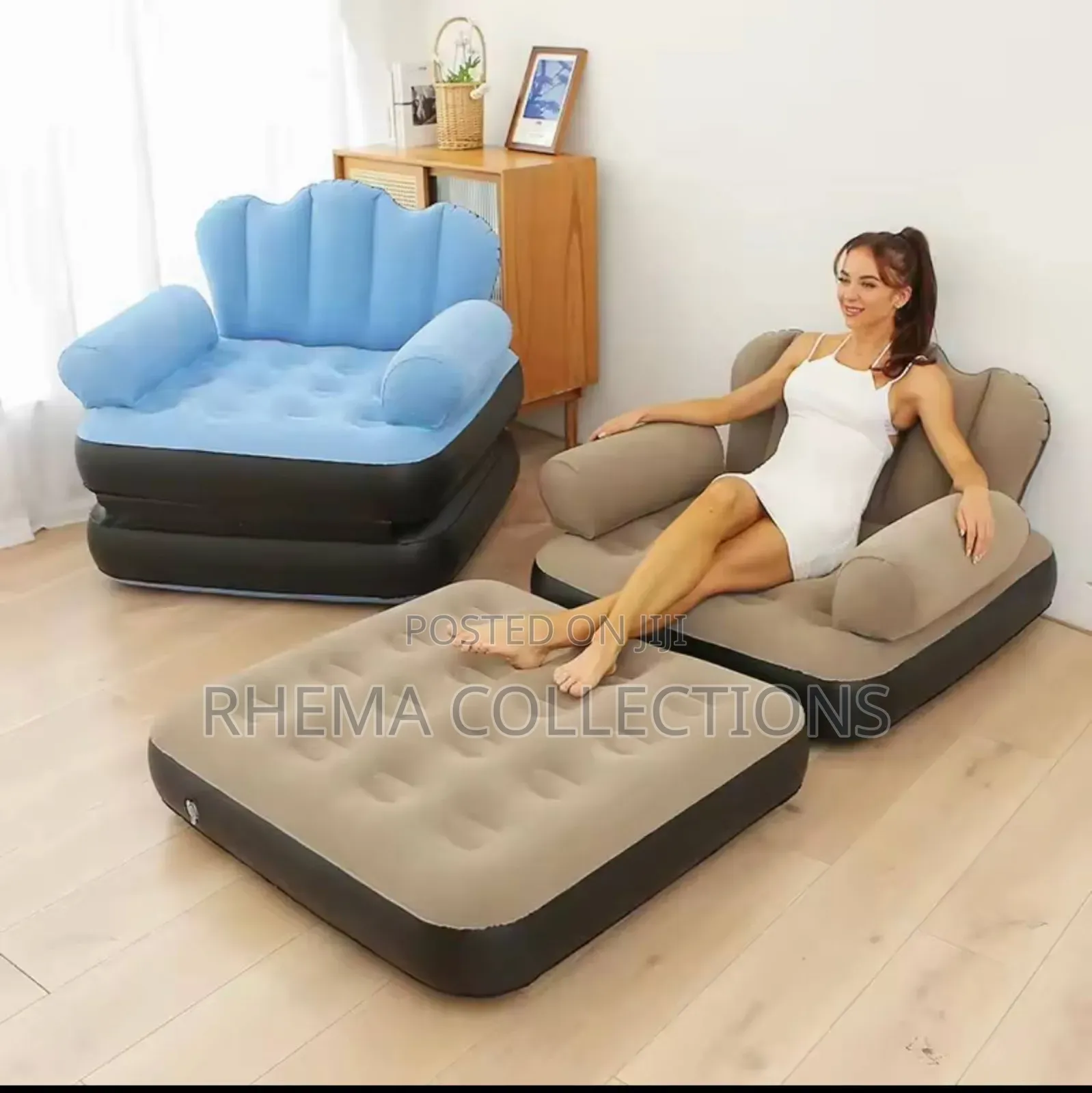 2 Layers/Steps Multipurpose Inflatable Bed and Chair