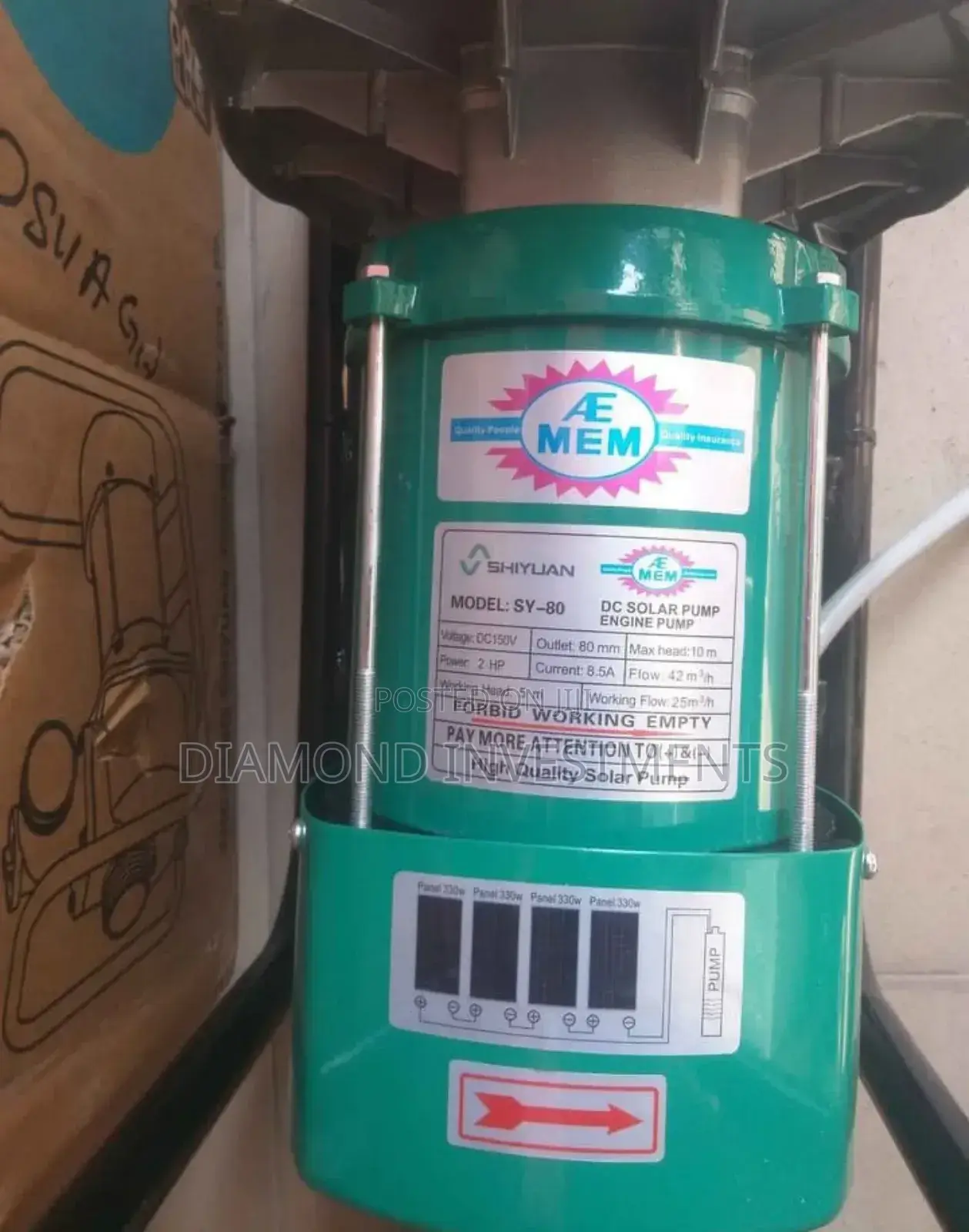 2hp 3inches Irrigation Aemem Surface Solar Water Pump
