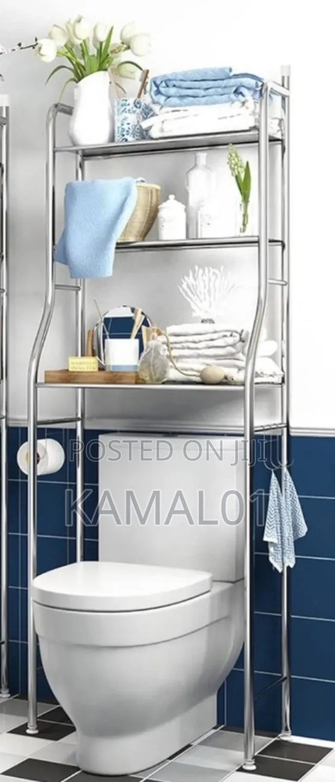 Stainless Steel Washing Machine/Toilet Rack 
N30,000