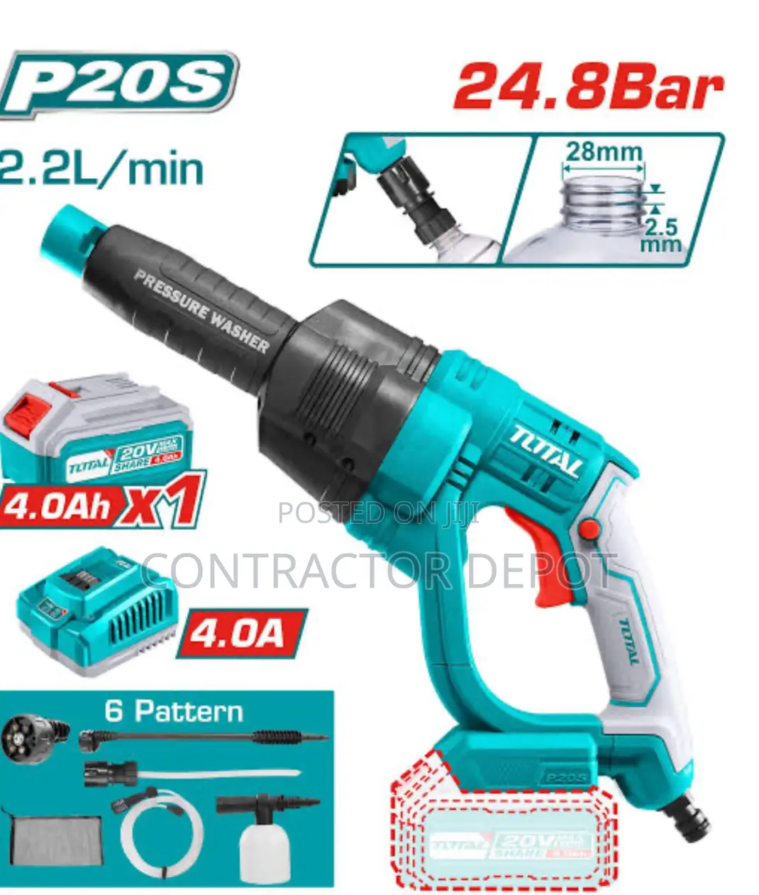 Total Li-Ion Pressure Washer 20v