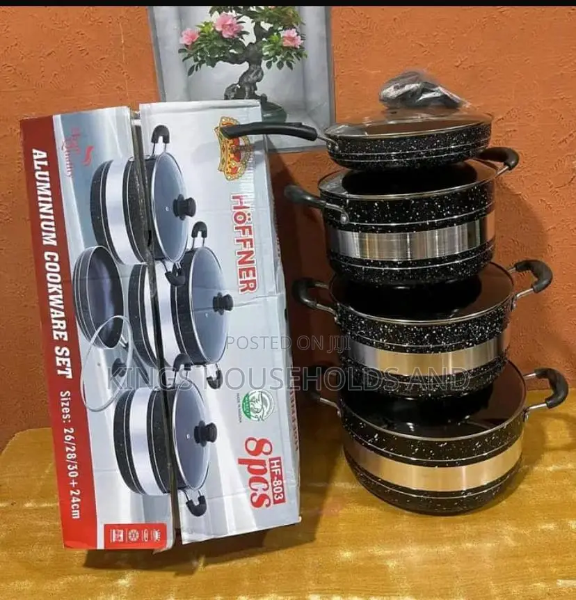 Hoffner 8pcs Non Stick Pot