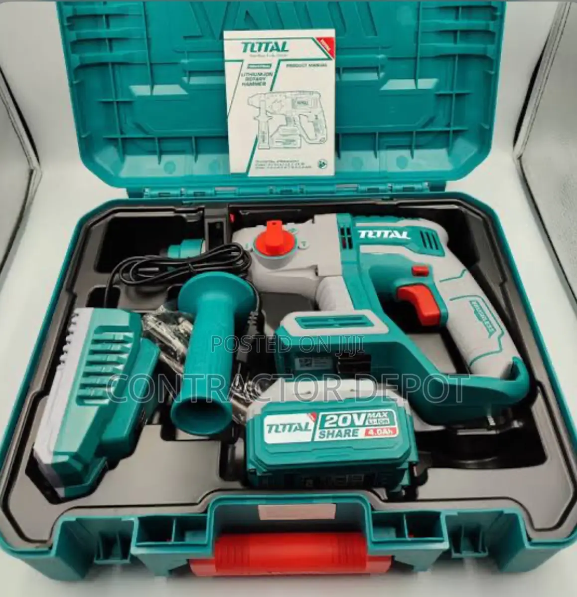 Total Li-Ion 20v Rotary Hammer (With Battery Charger
