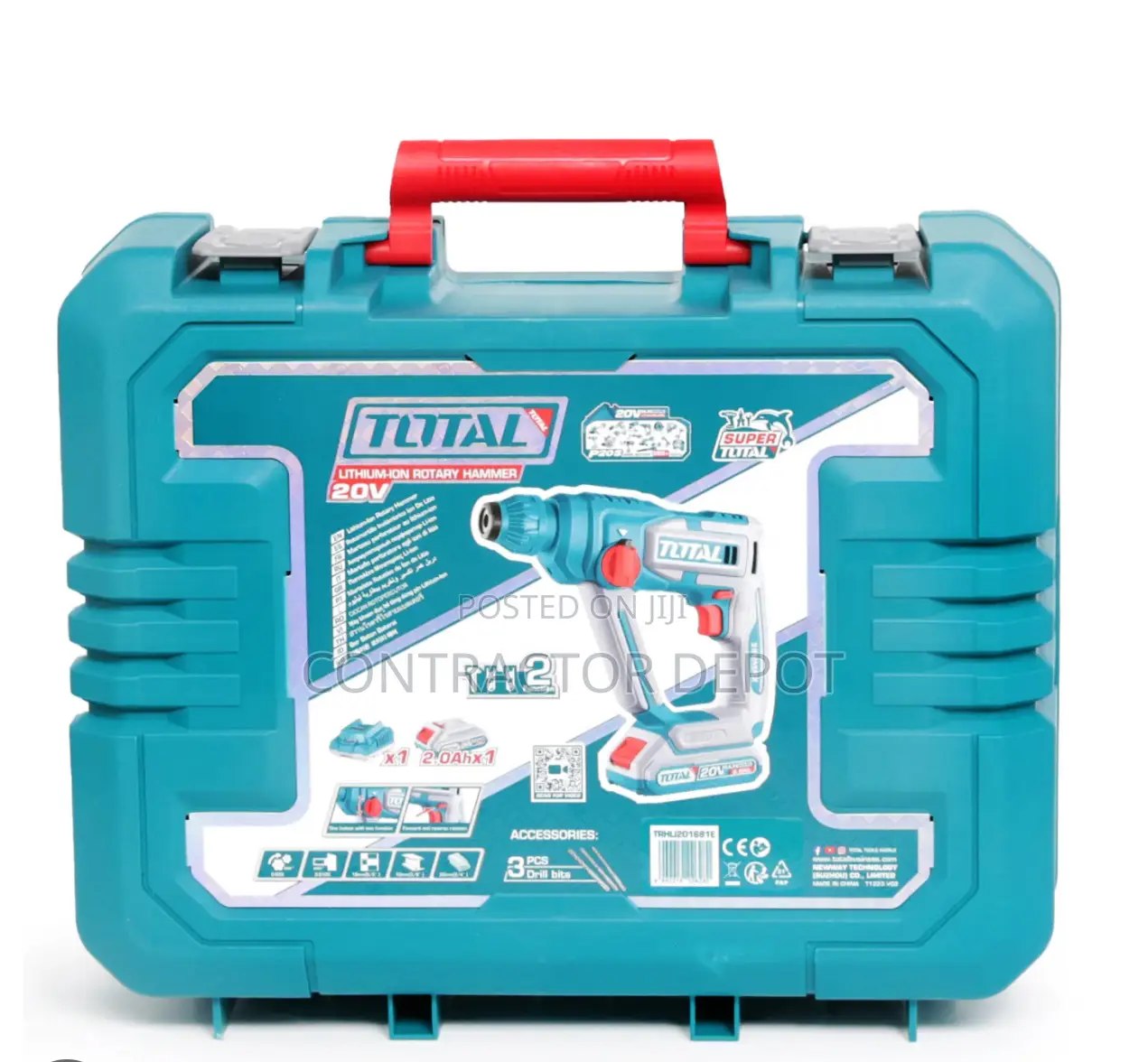 Total Li-Ion 20v Rotary Hammer (With Battery Charger