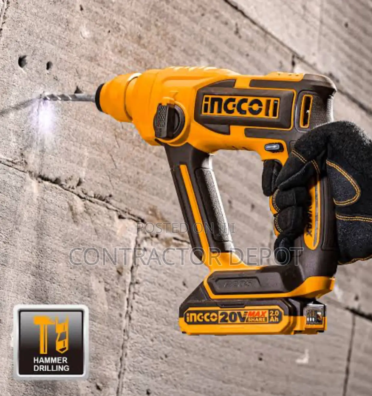 Ingco Crhli201681 Cordless Rotary Hammer