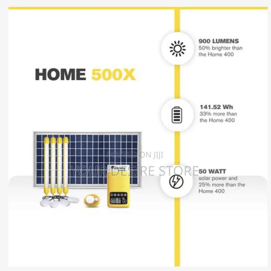 Sun King Home 500x Plus Solar Home Light System - Yellow