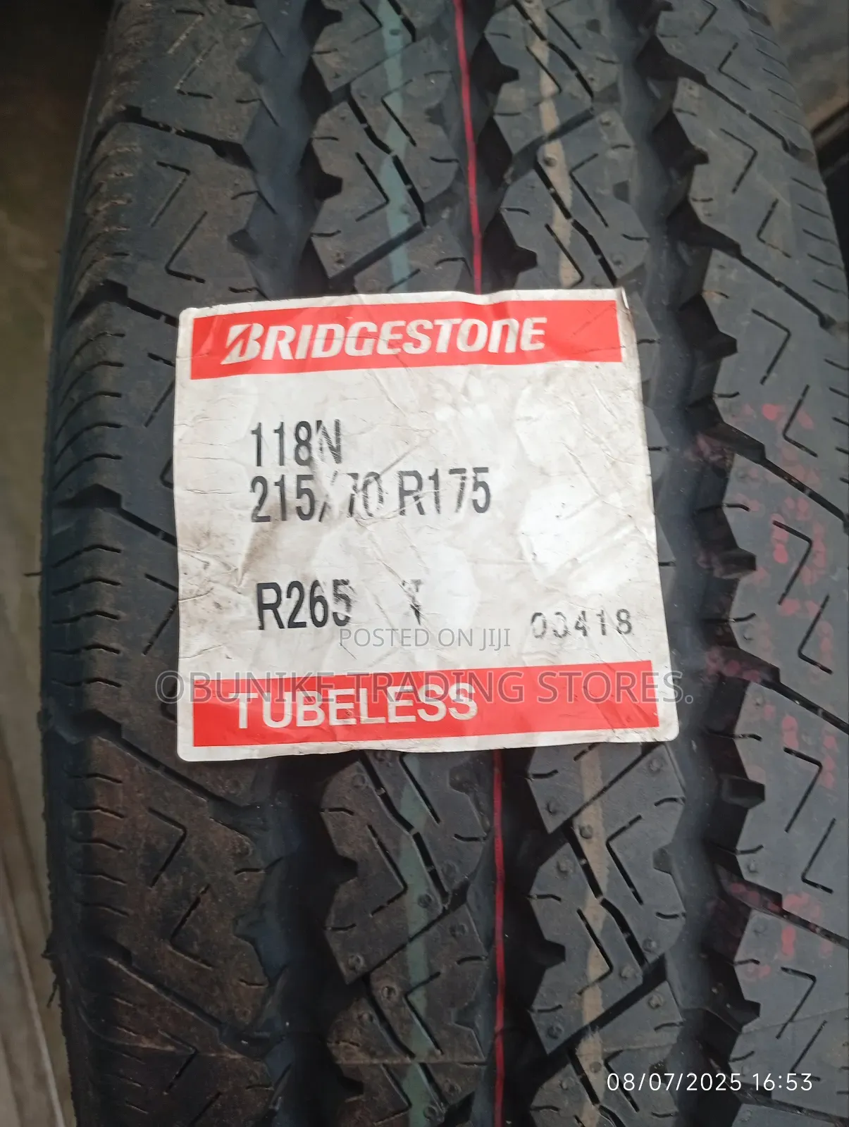 215/70r17.5 Bridgestone Tyre