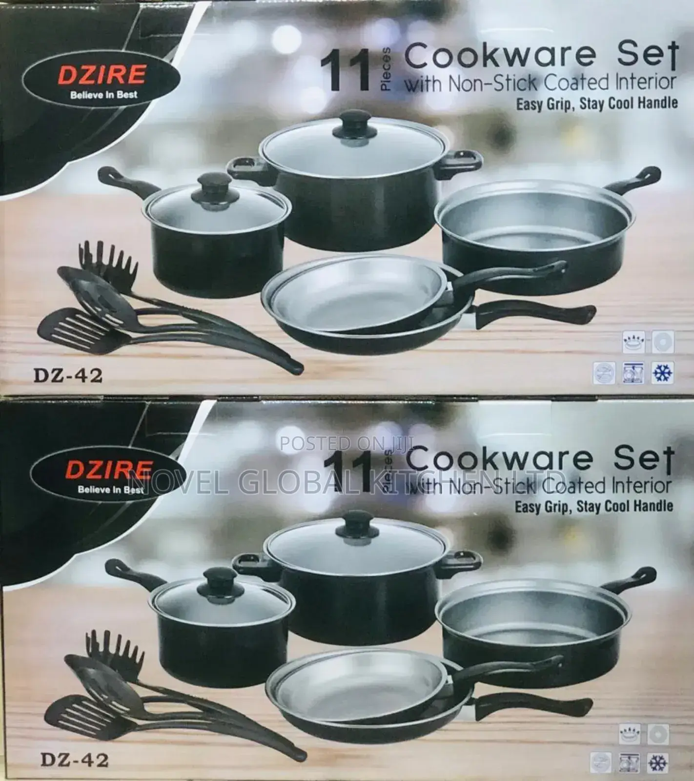 11pieces of Cookware Set Non-Stick Coated Interior Design