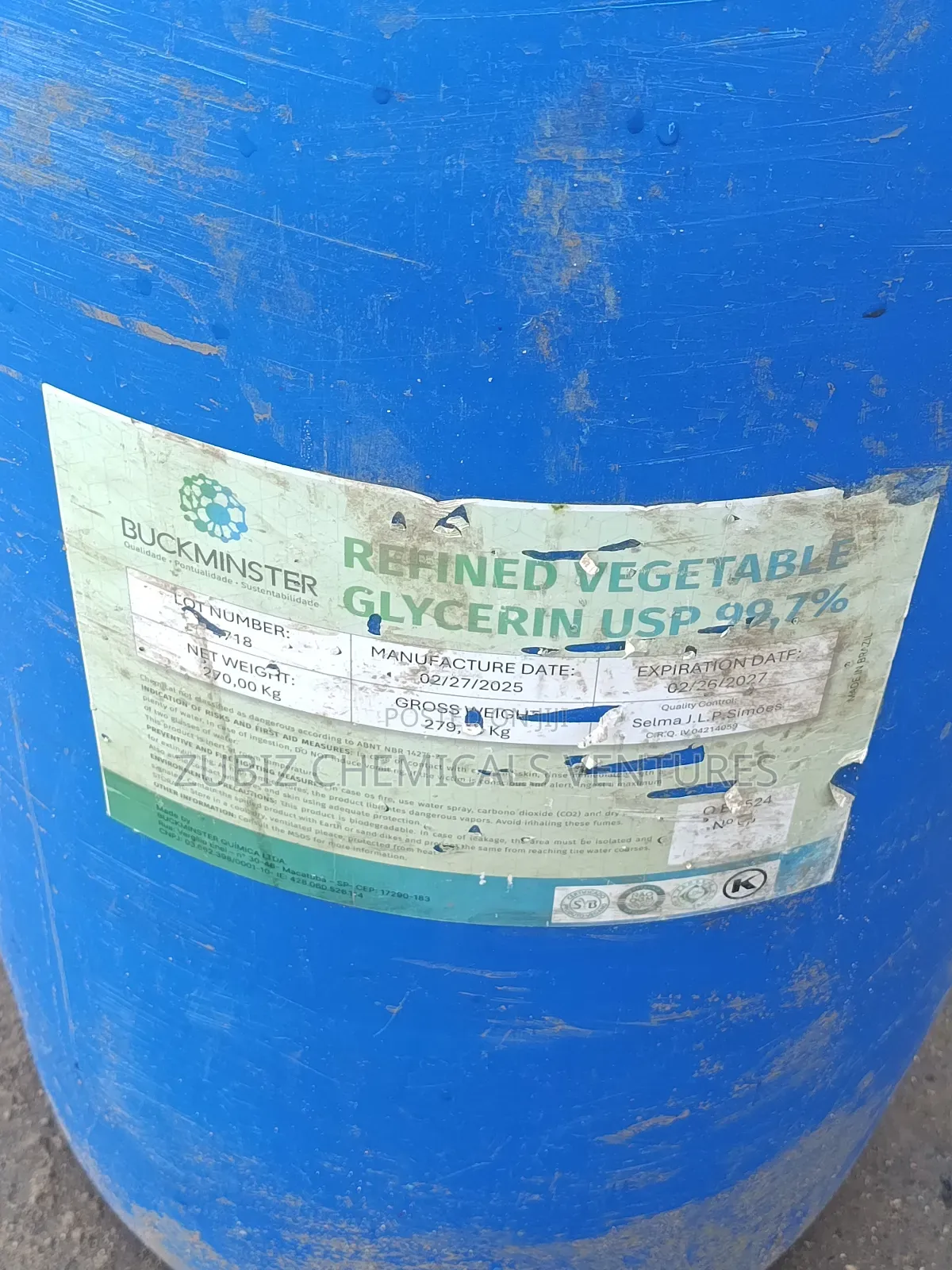 Glycerin 270kg