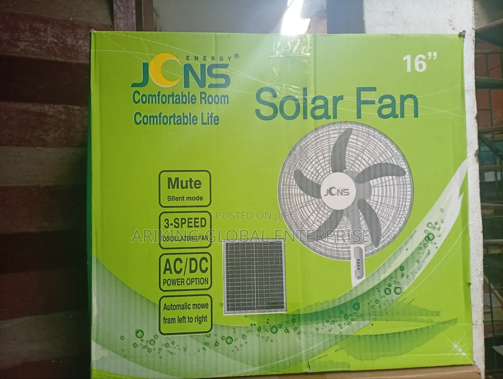 Quality 16"Inches Solar Fan