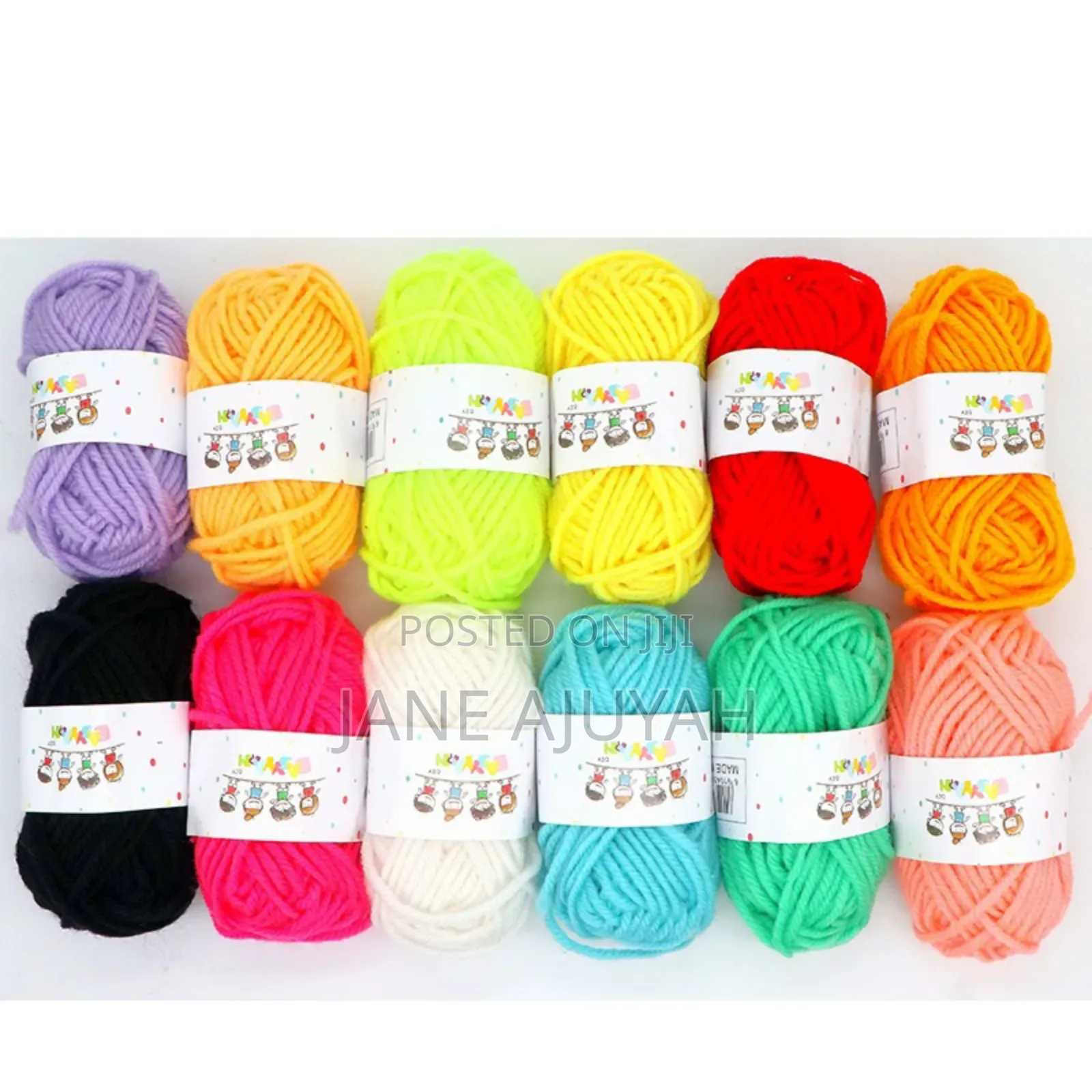 24pcs Color Acrylic Yarn Set-10g