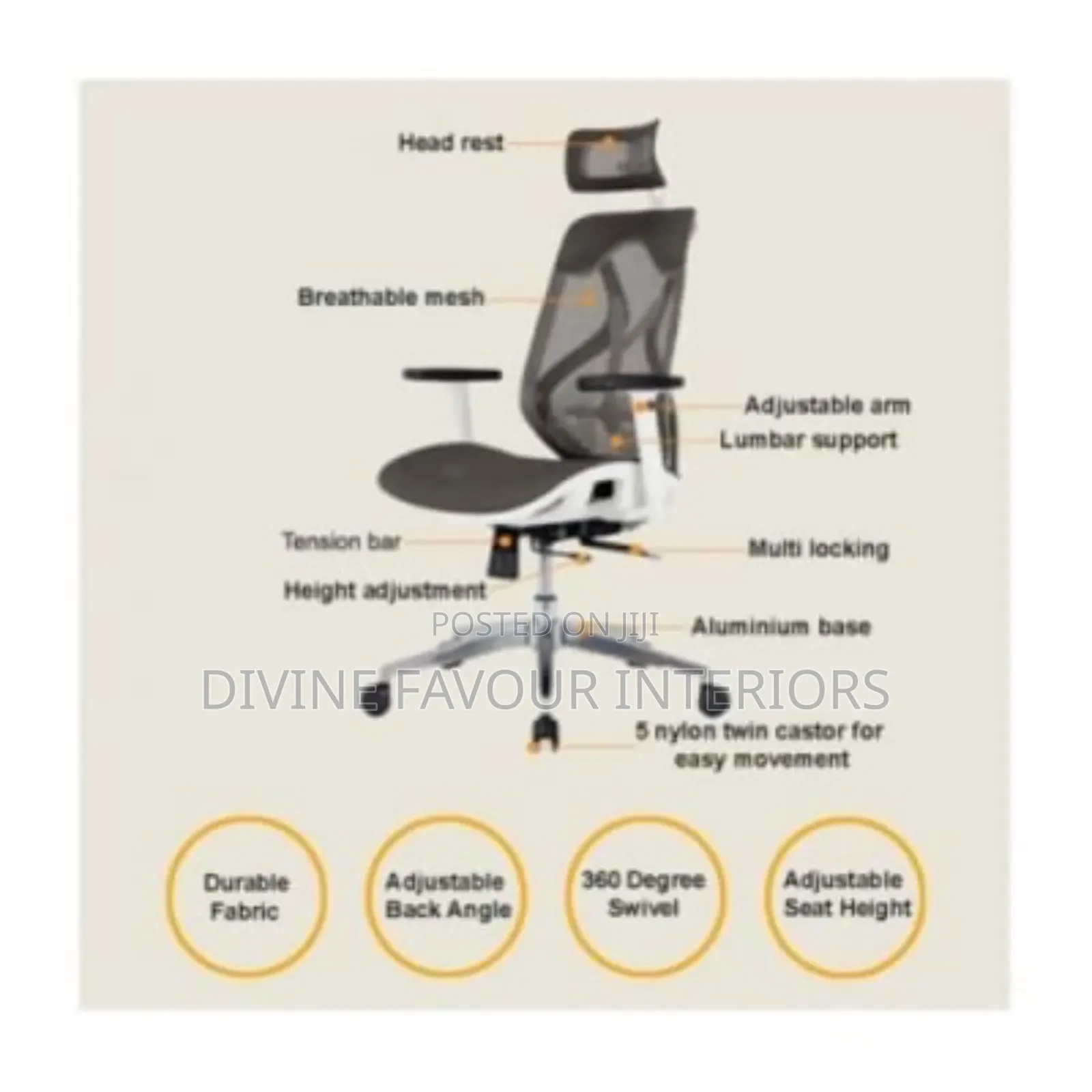 Ergonomic Design Office Chair
