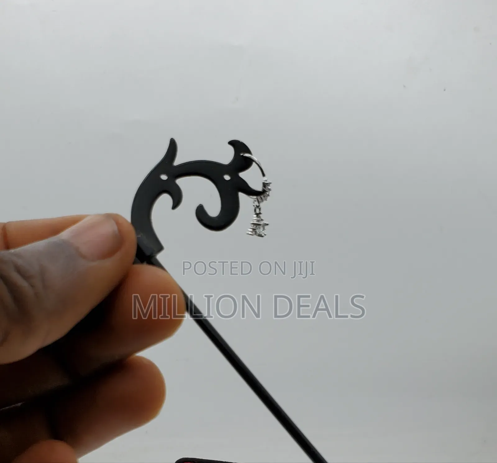 Iced Dropped Down Silver Ladies Nose Ring