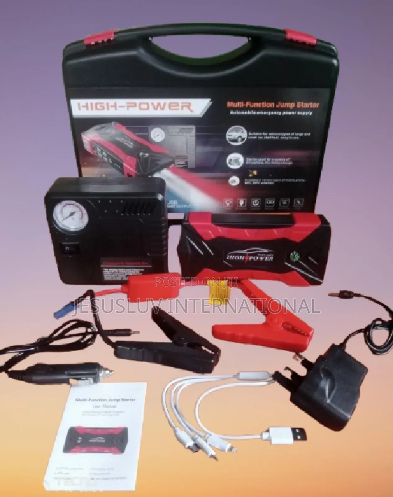 Automatic Jump Starter With Tyre Air Compressor 12v