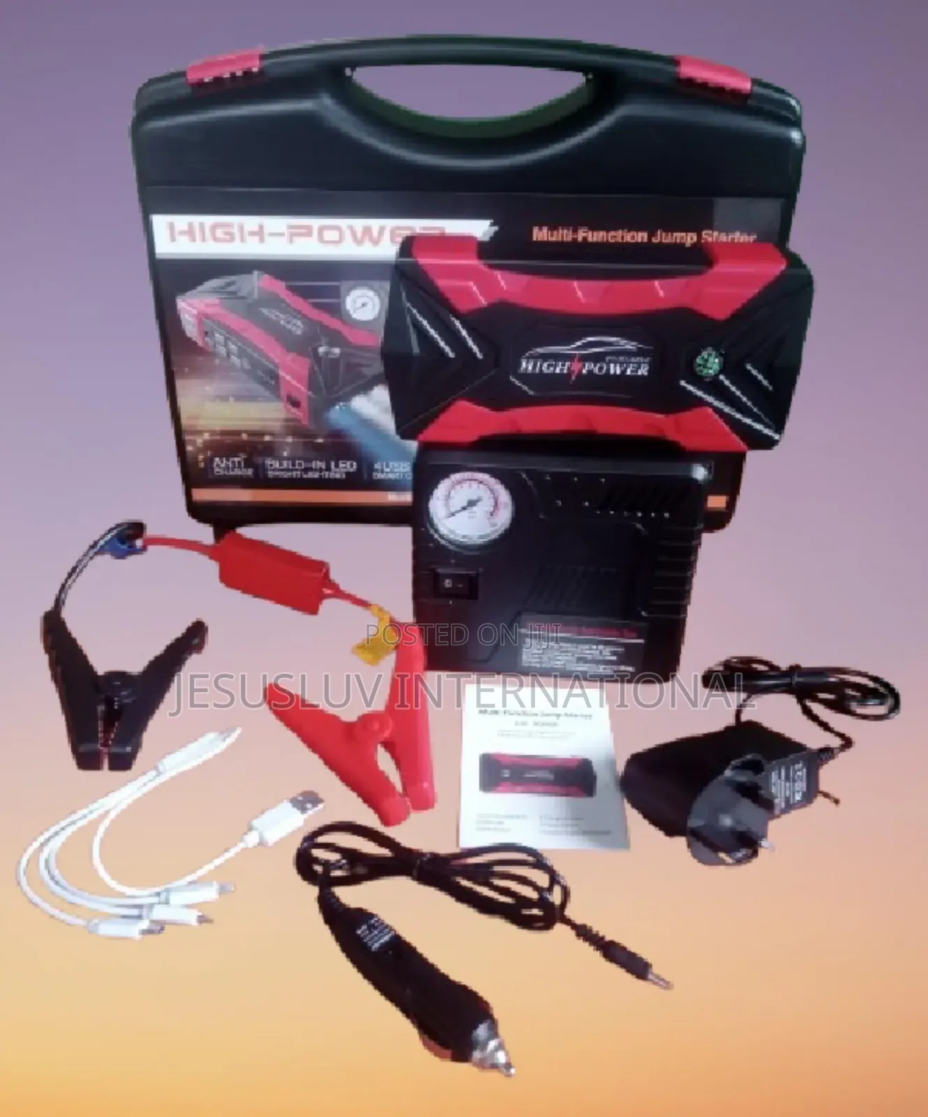 Automatic Jump Starter With Tyre Air Compressor 12v